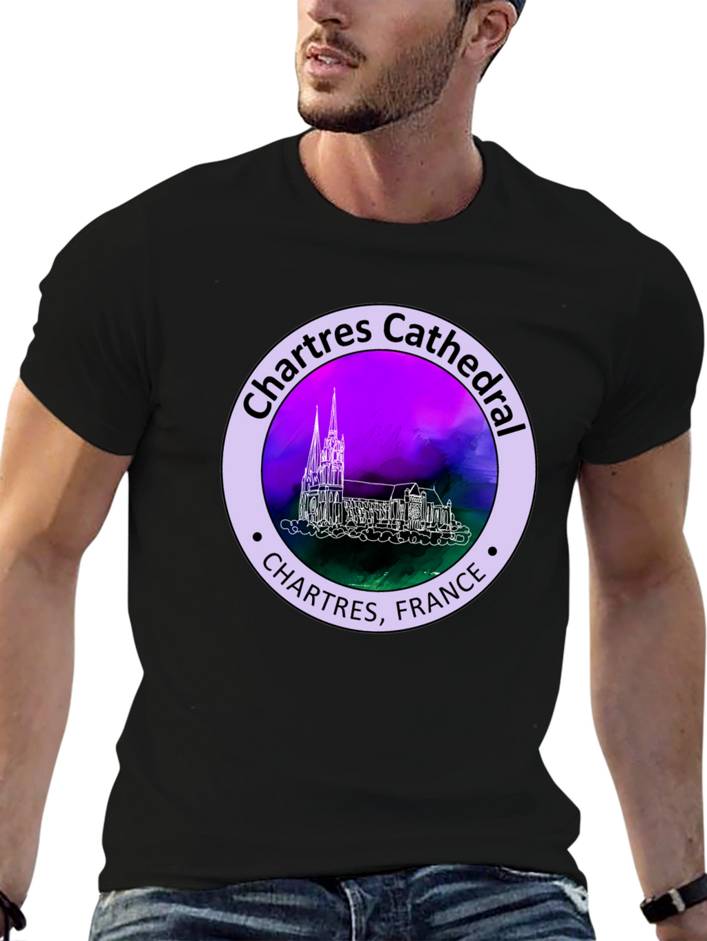 Chartres Cathedral France Graphic Tee
