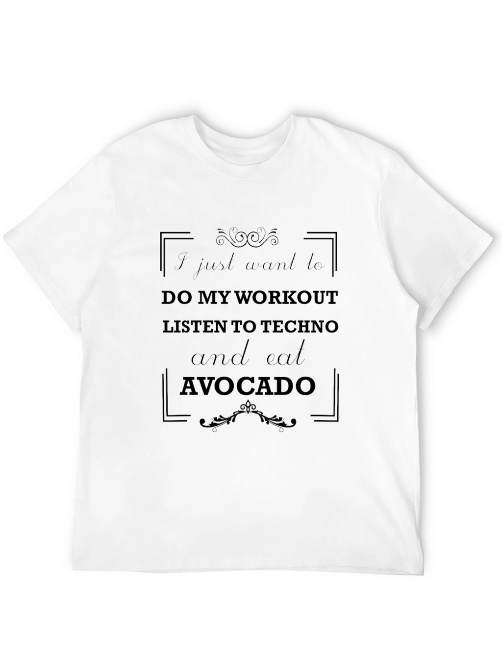 Workout Techno Avocado Black T-Shirt