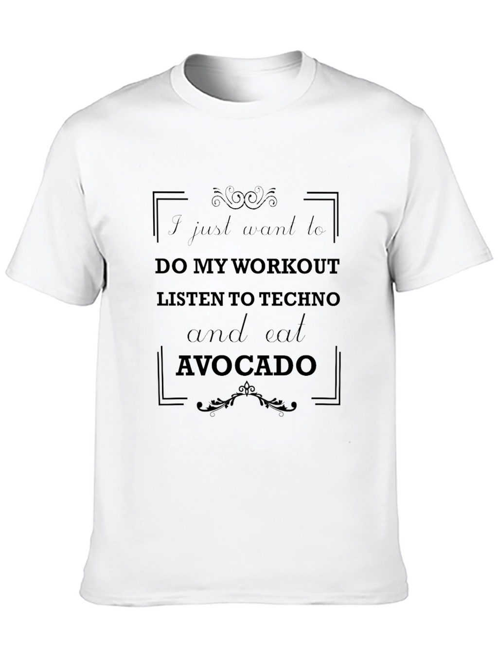 Workout Techno Avocado Black T-Shirt