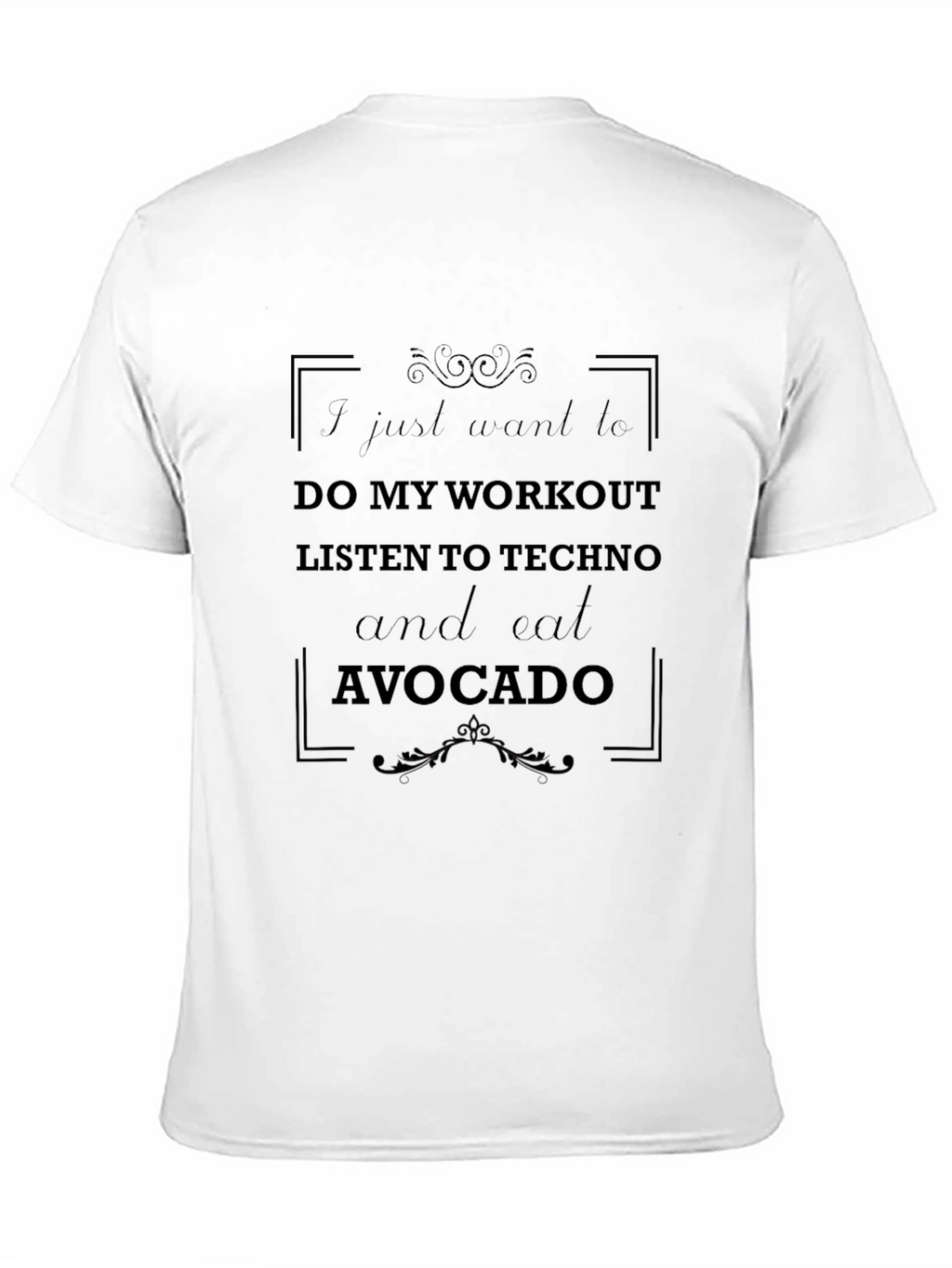 Workout Techno Avocado Black T-Shirt