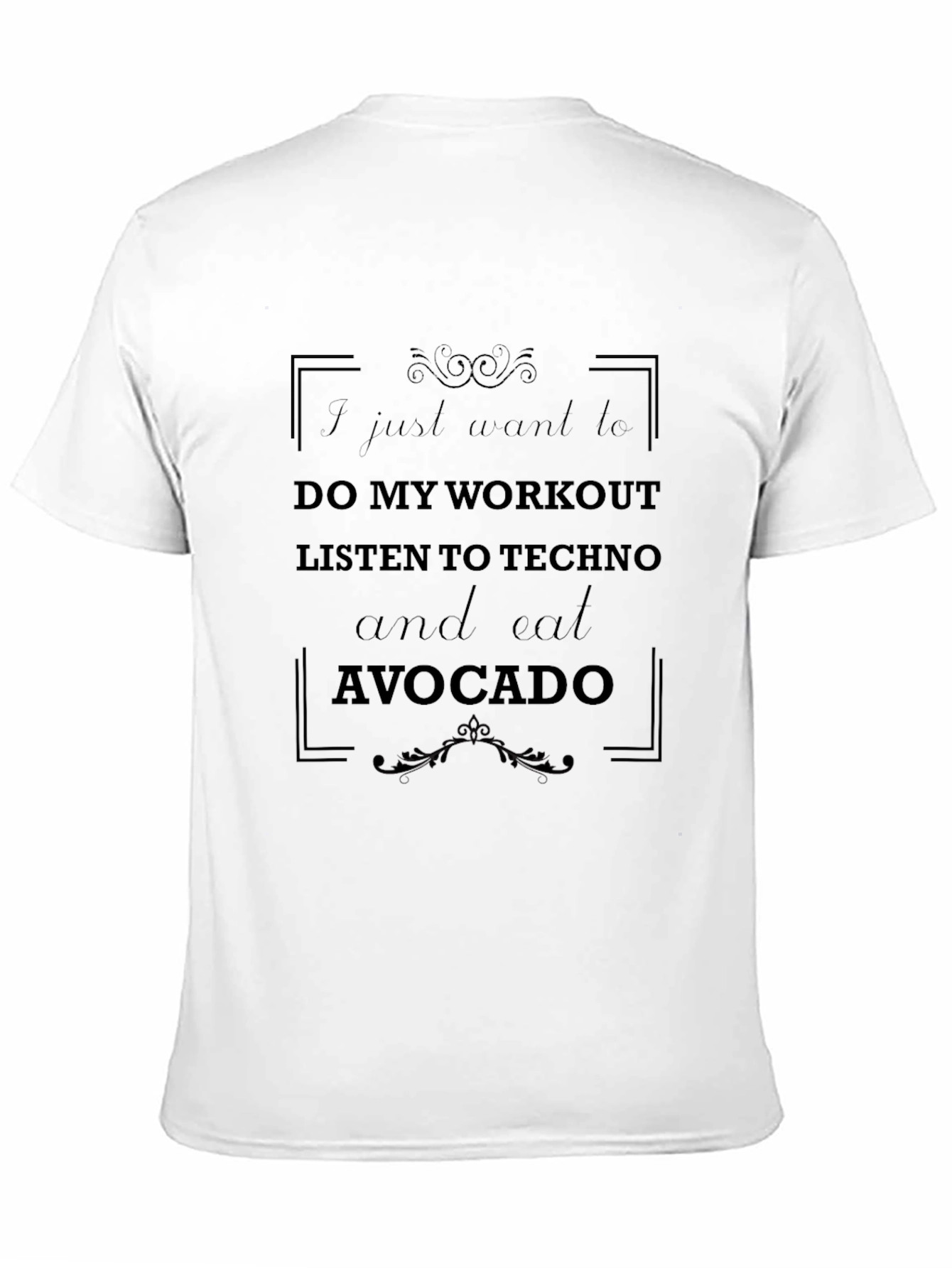 Workout Techno Avocado Black T-Shirt
