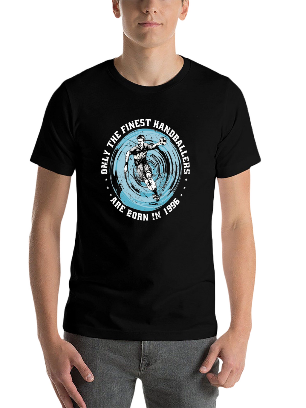 Finest Handballers Born in 1996 Black Graphic Tee