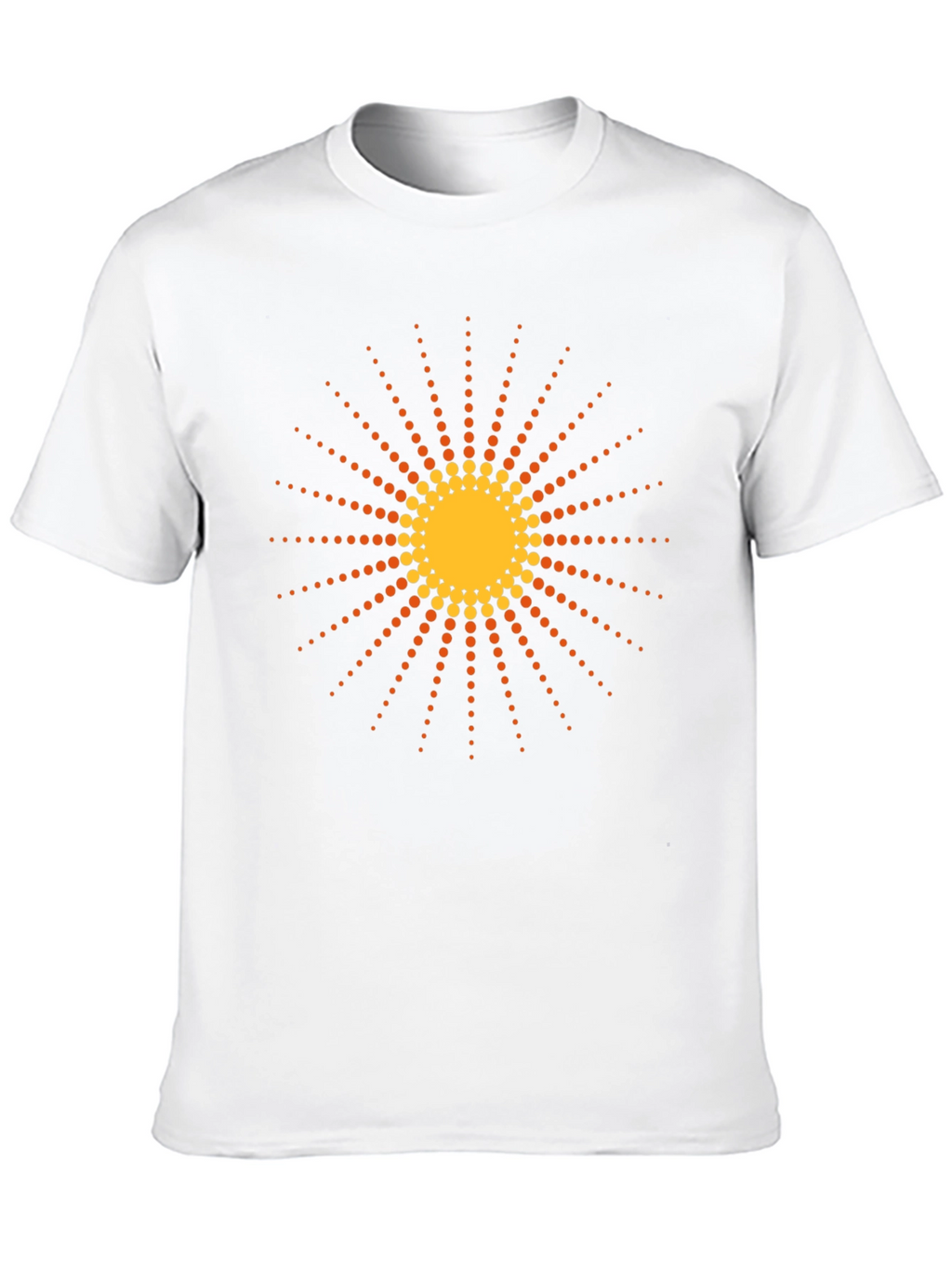 Black T-Shirt with Retro Sun Graphic