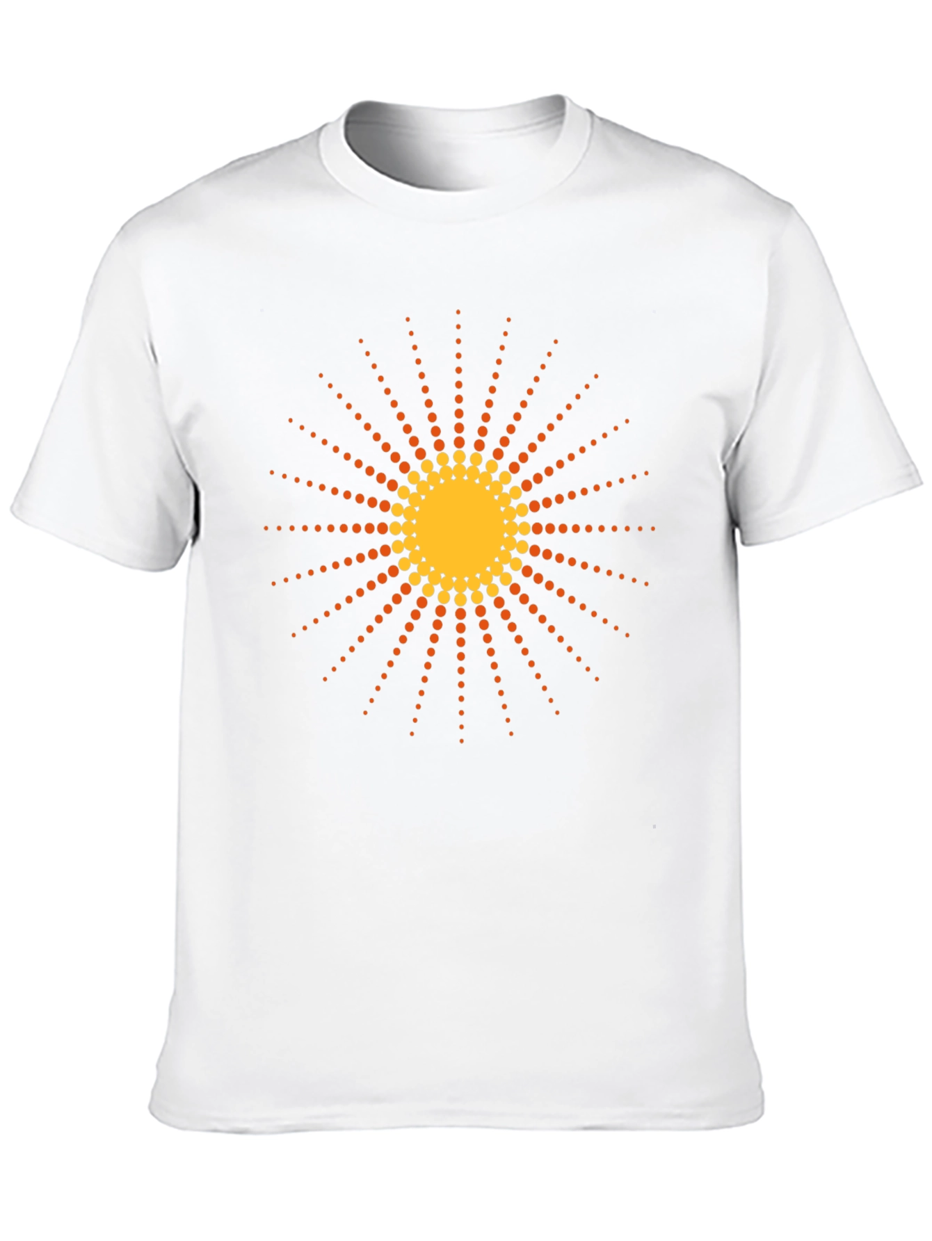 Black T-Shirt with Retro Sun Graphic