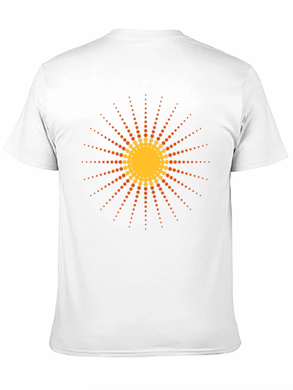 Black T-Shirt with Retro Sun Graphic