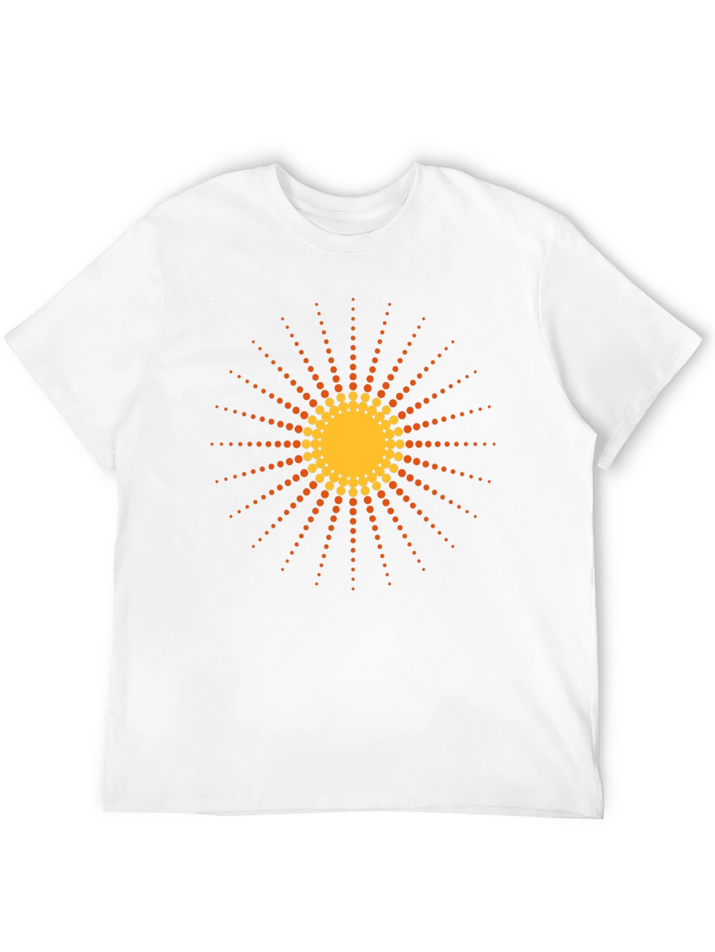 Black T-Shirt with Retro Sun Graphic