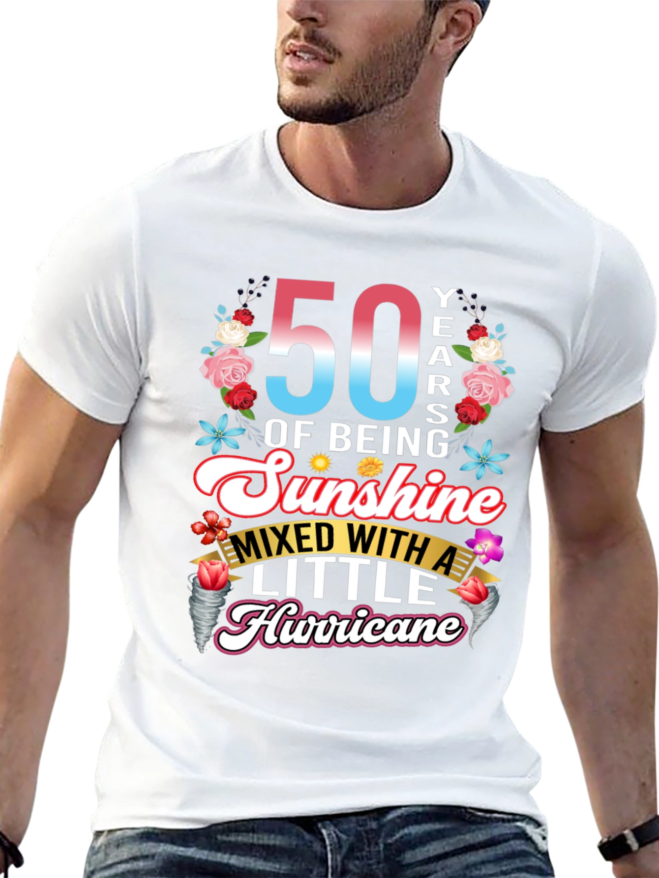 50th Birthday Sunshine Hurricane Graphic Tee