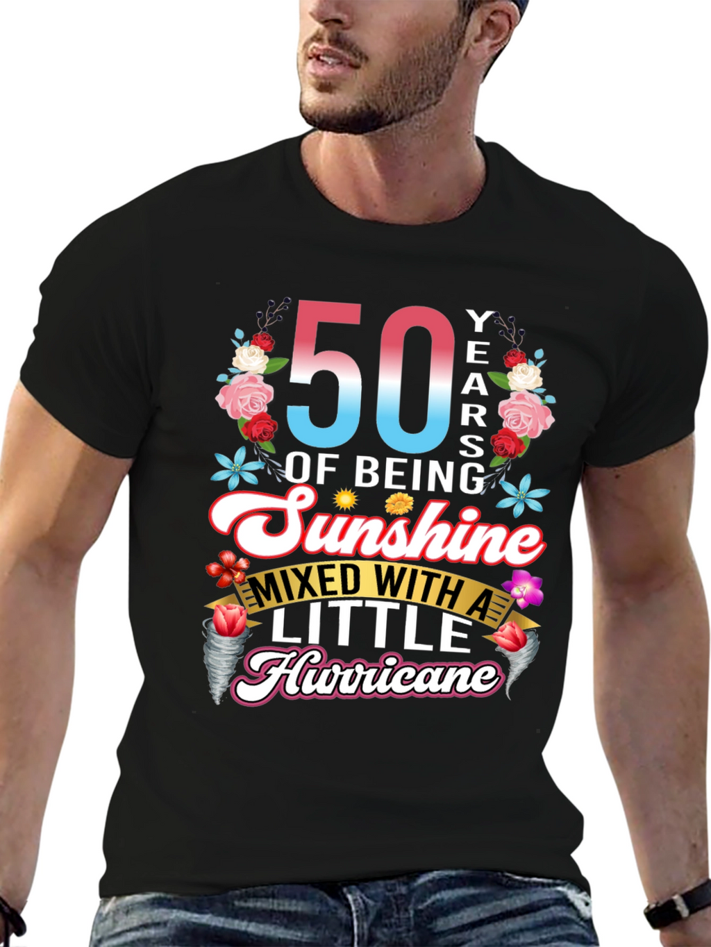50th Birthday Sunshine Hurricane Graphic Tee
