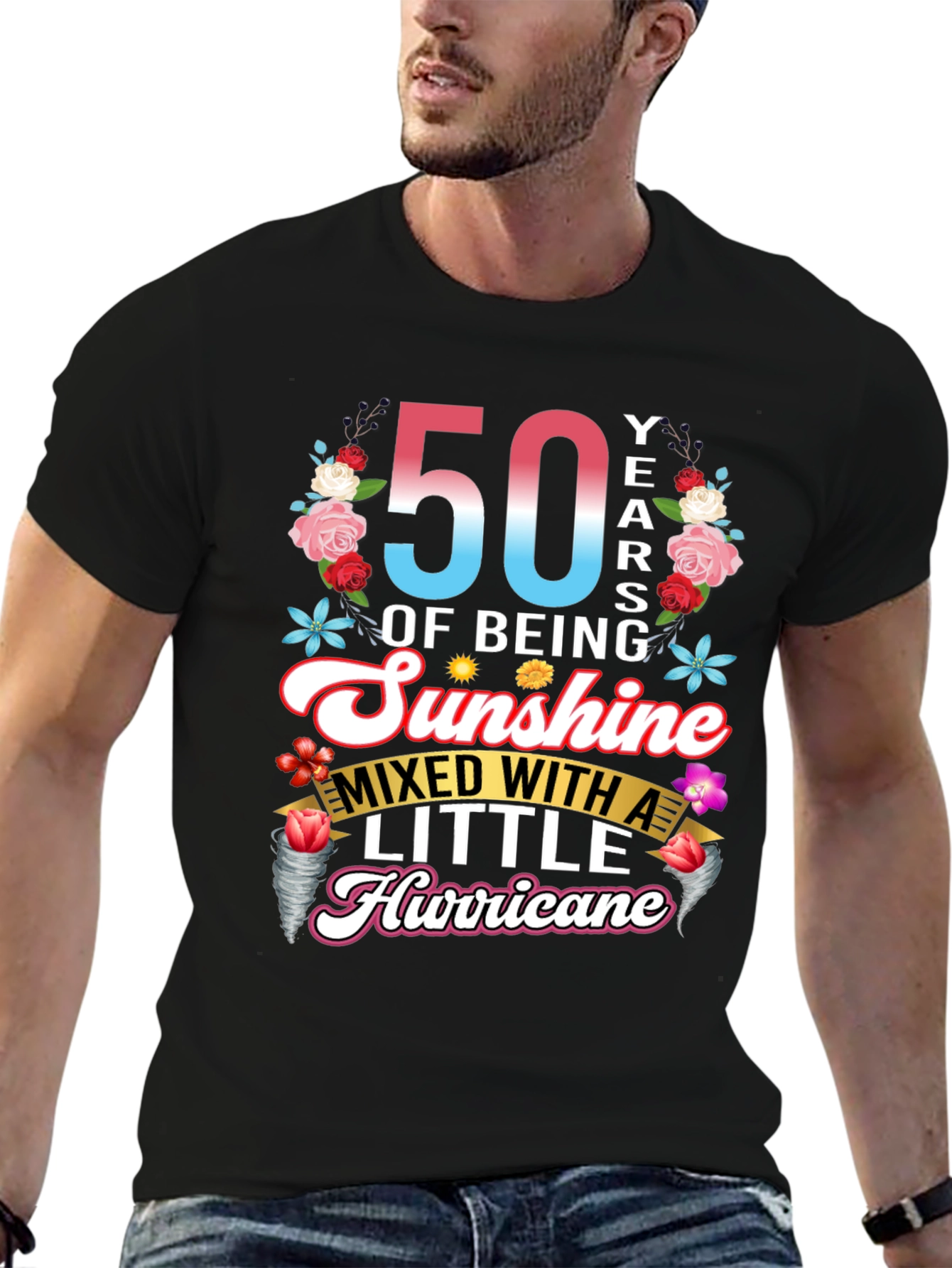 50th Birthday Sunshine Hurricane Graphic Tee