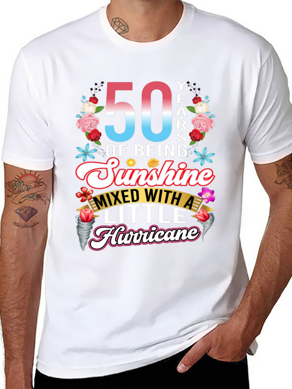 50th Birthday Sunshine Hurricane Graphic Tee