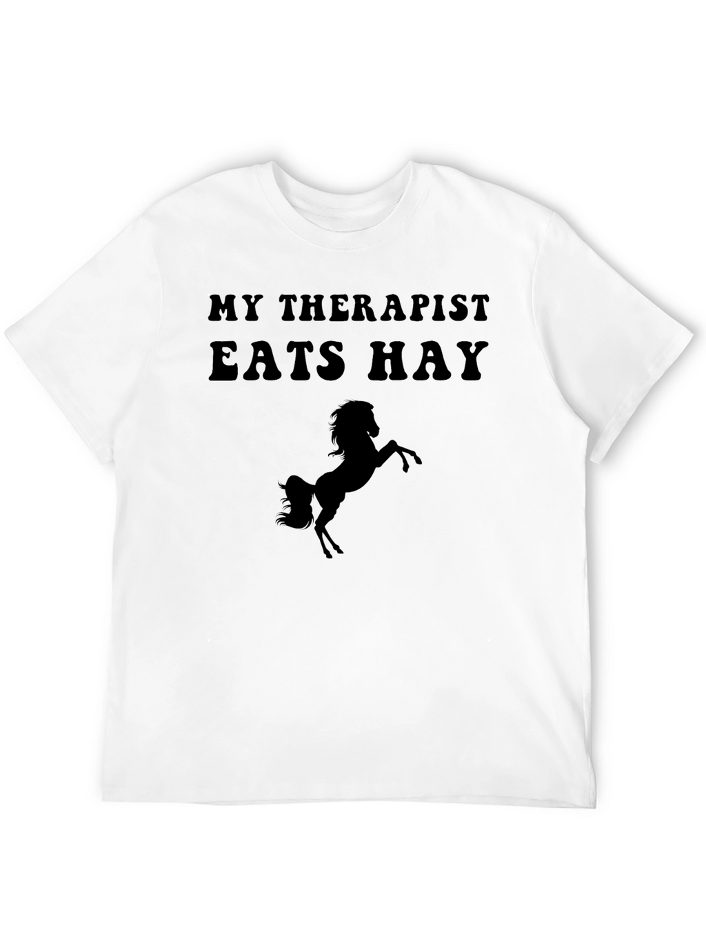 My Therapist Eats Hay Black Graphic Tee
