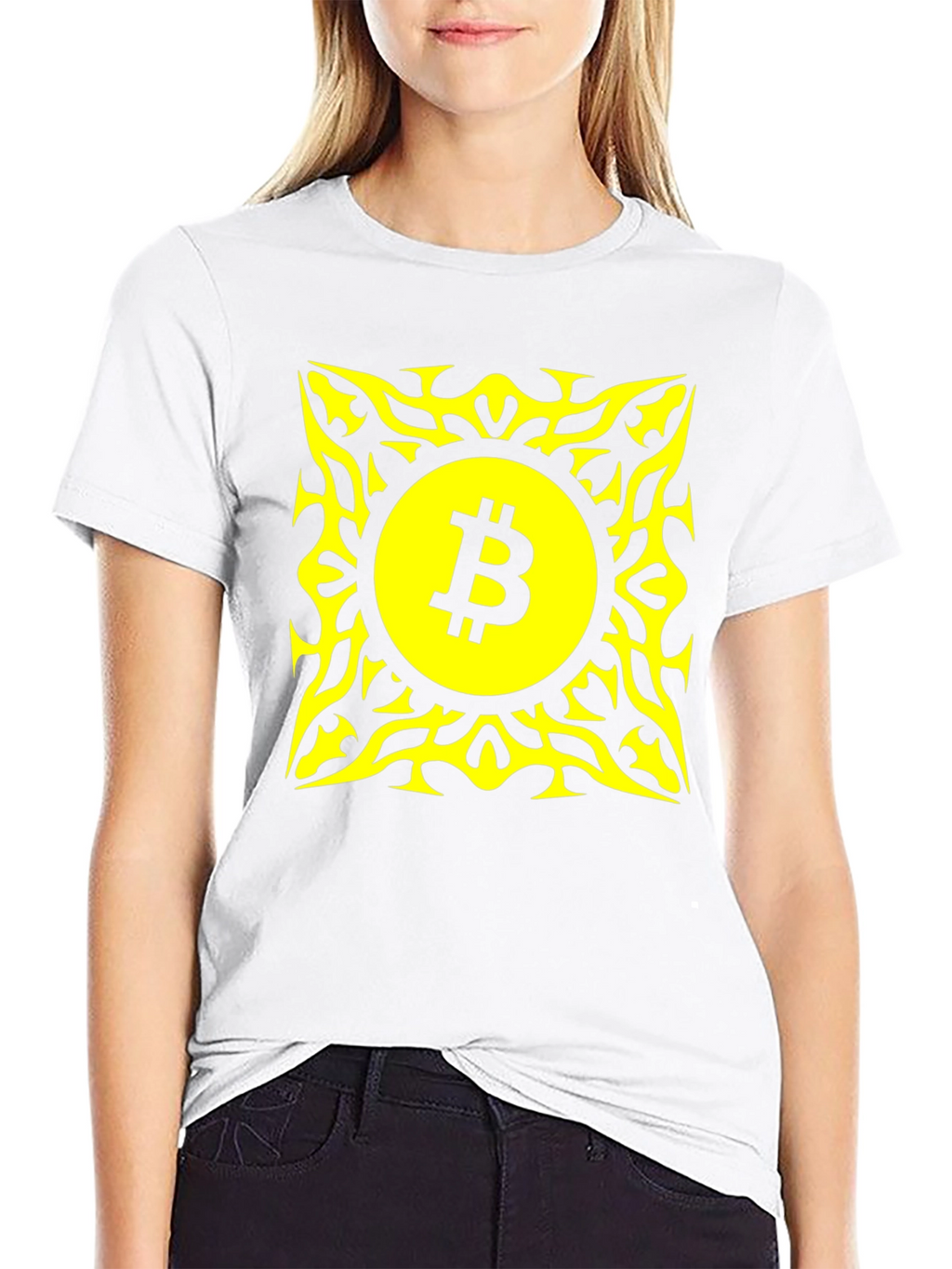 Bitcoin Logo Graphic Tee - Black T-Shirt