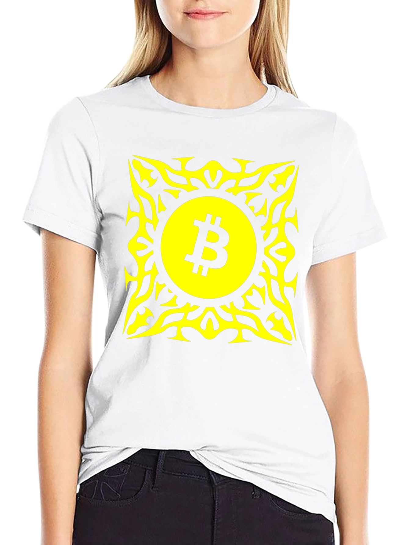 Bitcoin Logo Graphic Tee - Black T-Shirt
