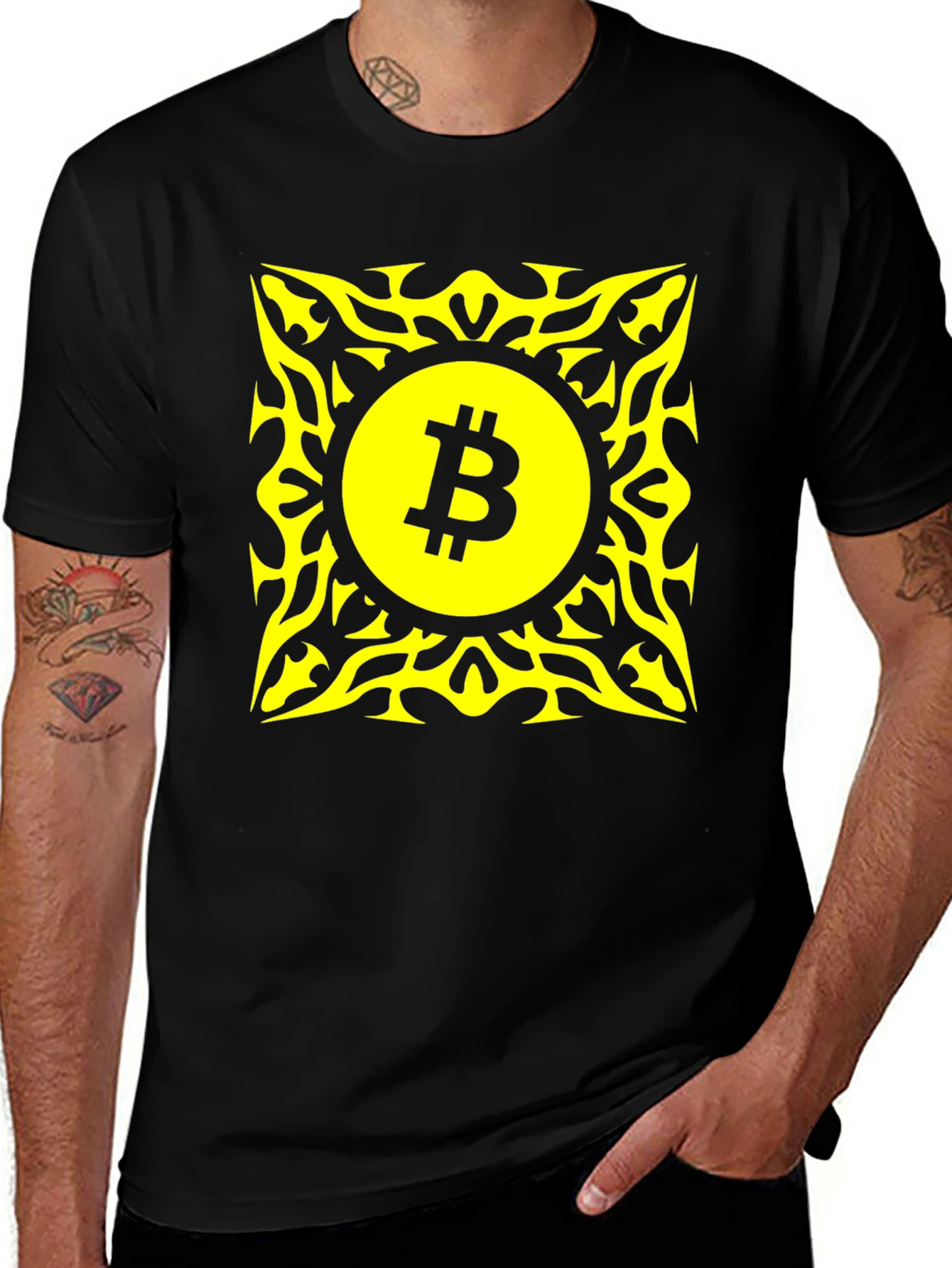 Bitcoin Logo Graphic Tee - Black T-Shirt