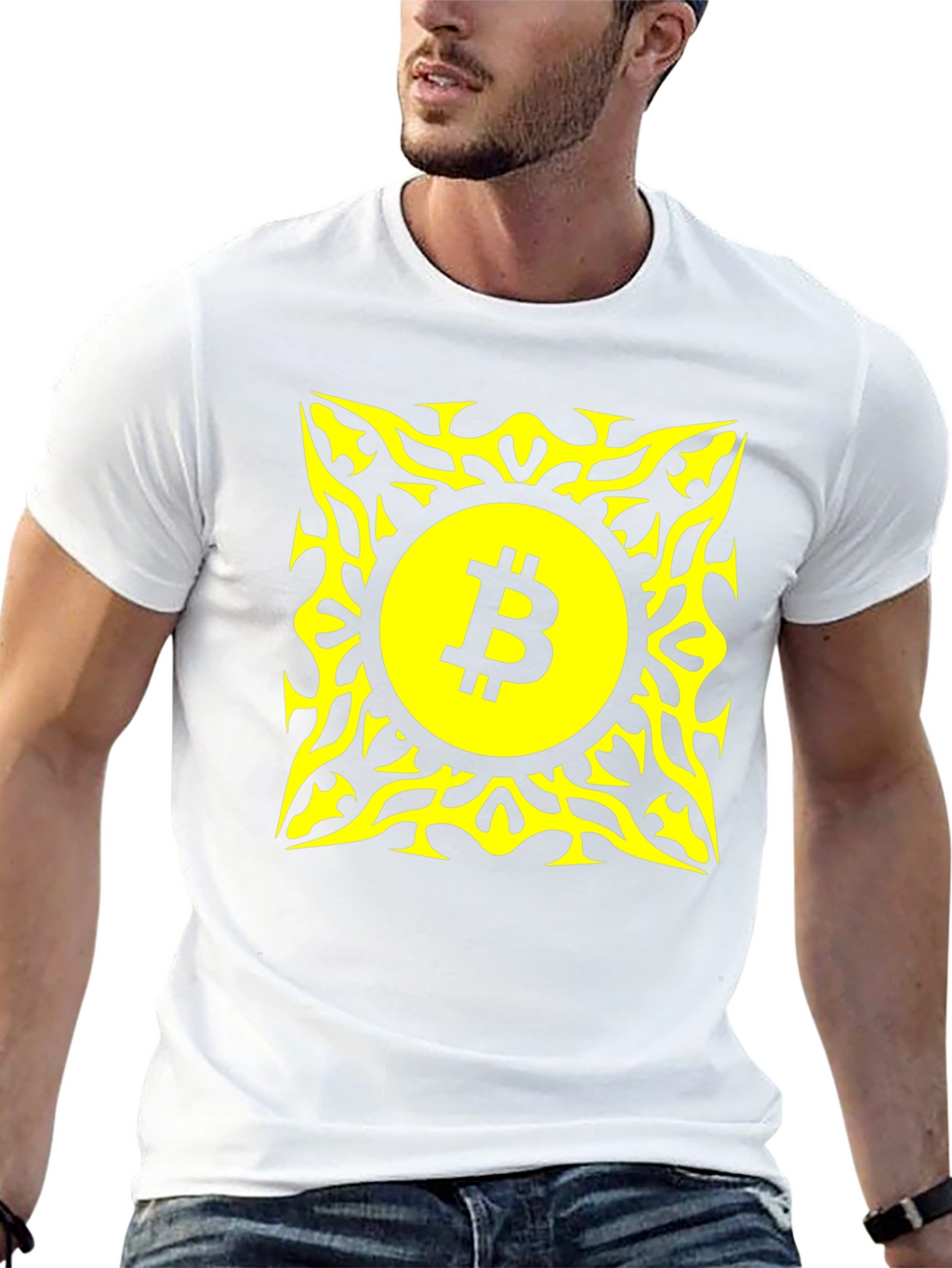 Bitcoin Logo Graphic Tee - Black T-Shirt