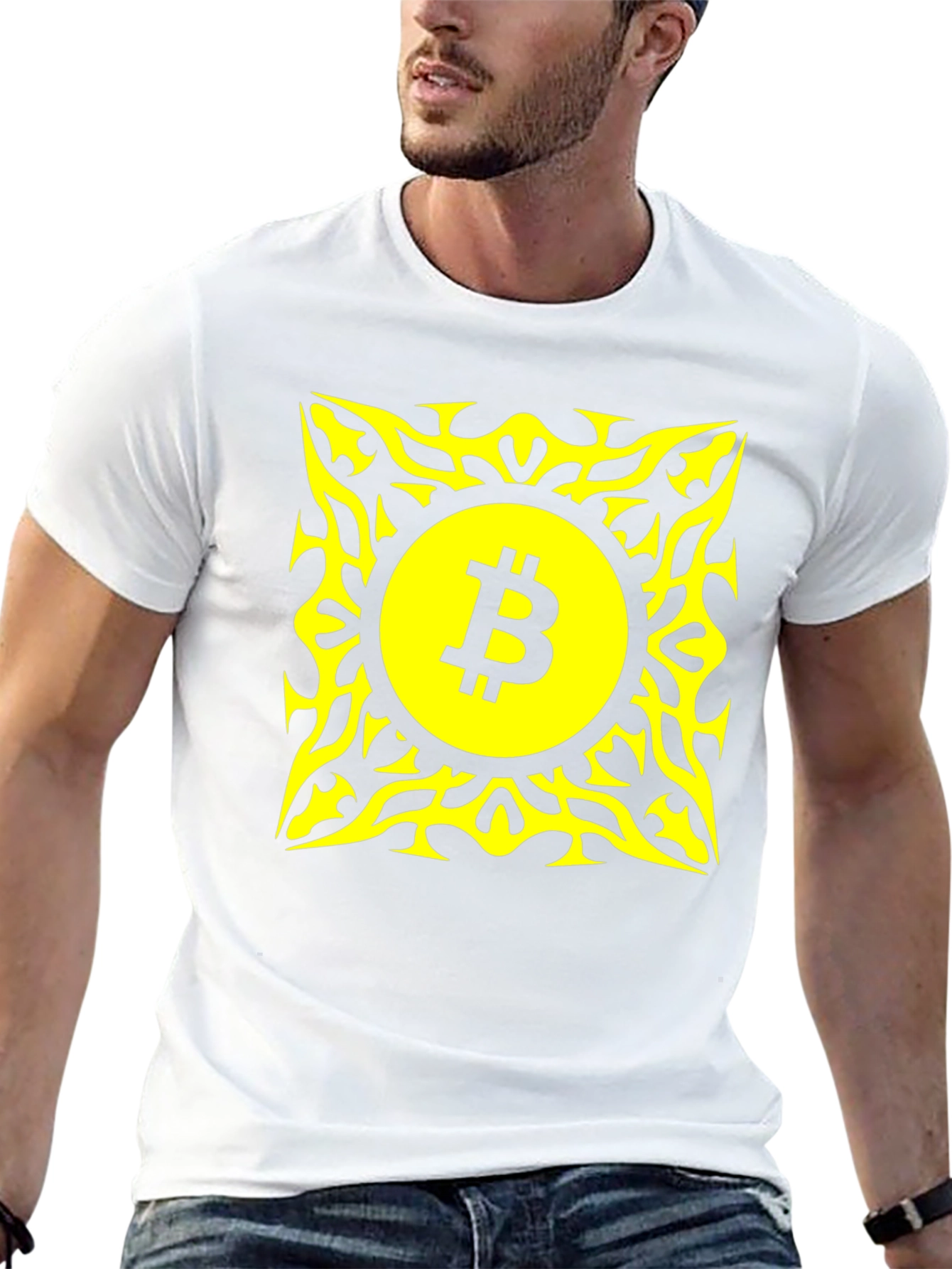 Bitcoin Logo Graphic Tee - Black T-Shirt
