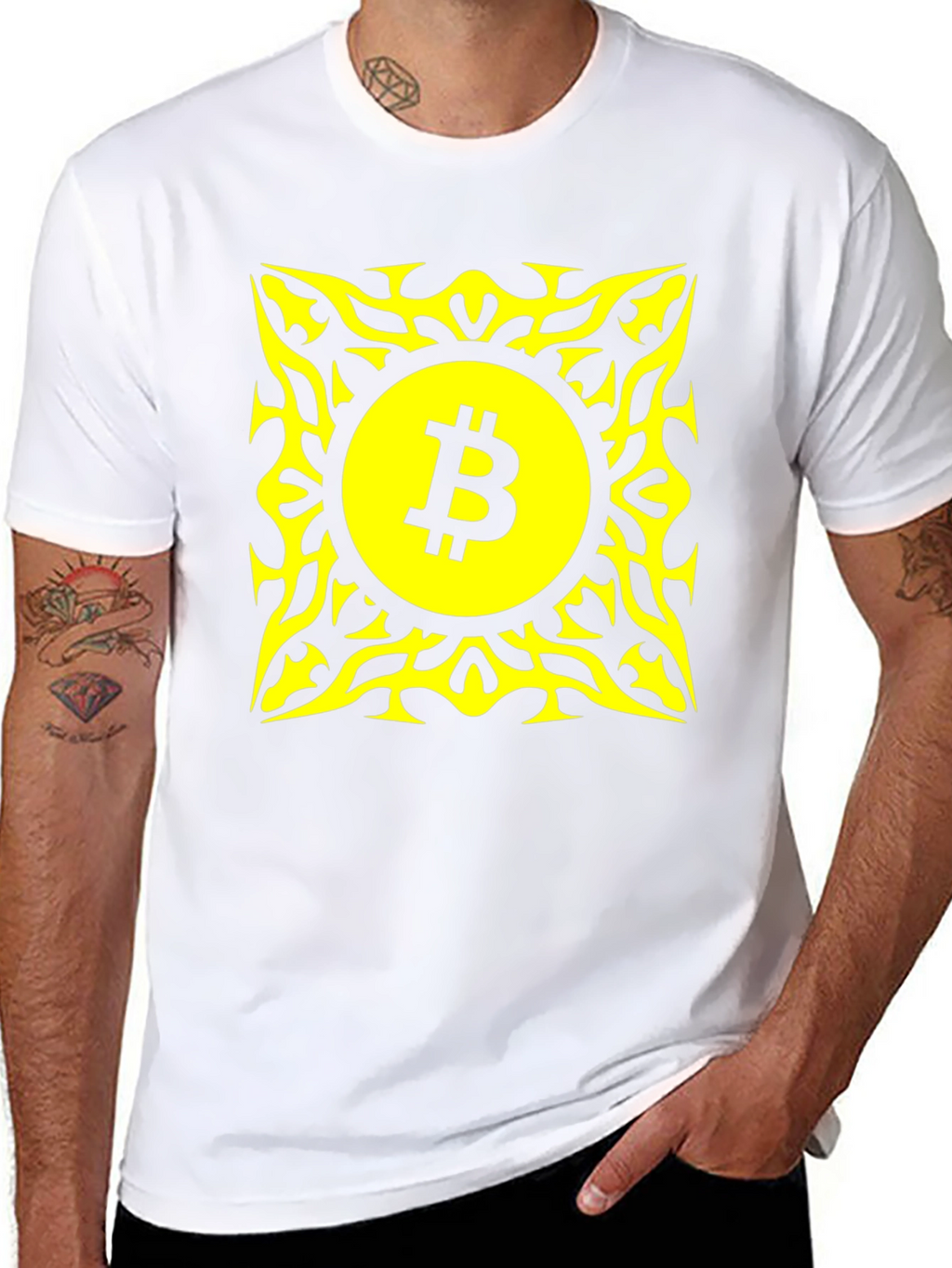 Bitcoin Logo Graphic Tee - Black T-Shirt