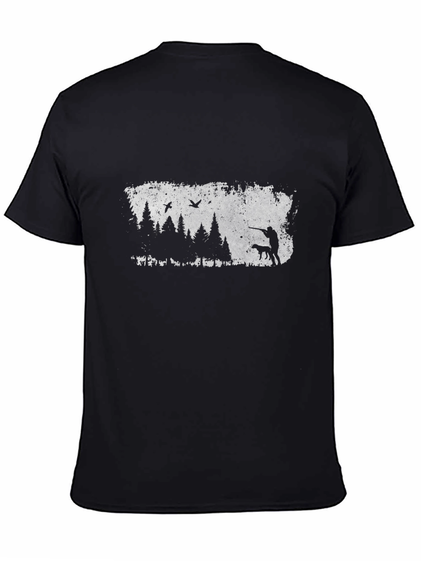 Hunting Scene Graphic Tee - Mens Black T-Shirt