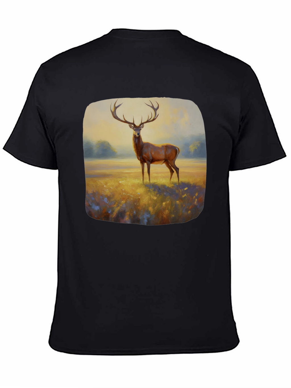Deer Painting Graphic Tee - Nature Inspired Art Shirt