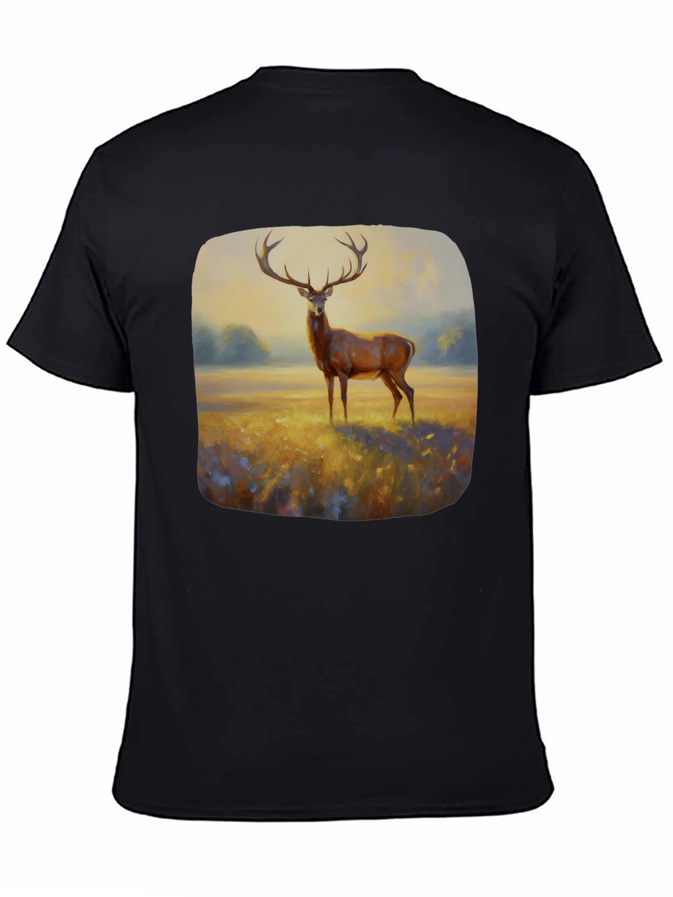 Deer Painting Graphic Tee - Nature Inspired Art Shirt