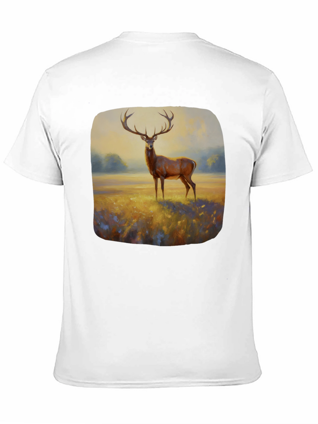 Deer Painting Graphic Tee - Nature Inspired Art Shirt