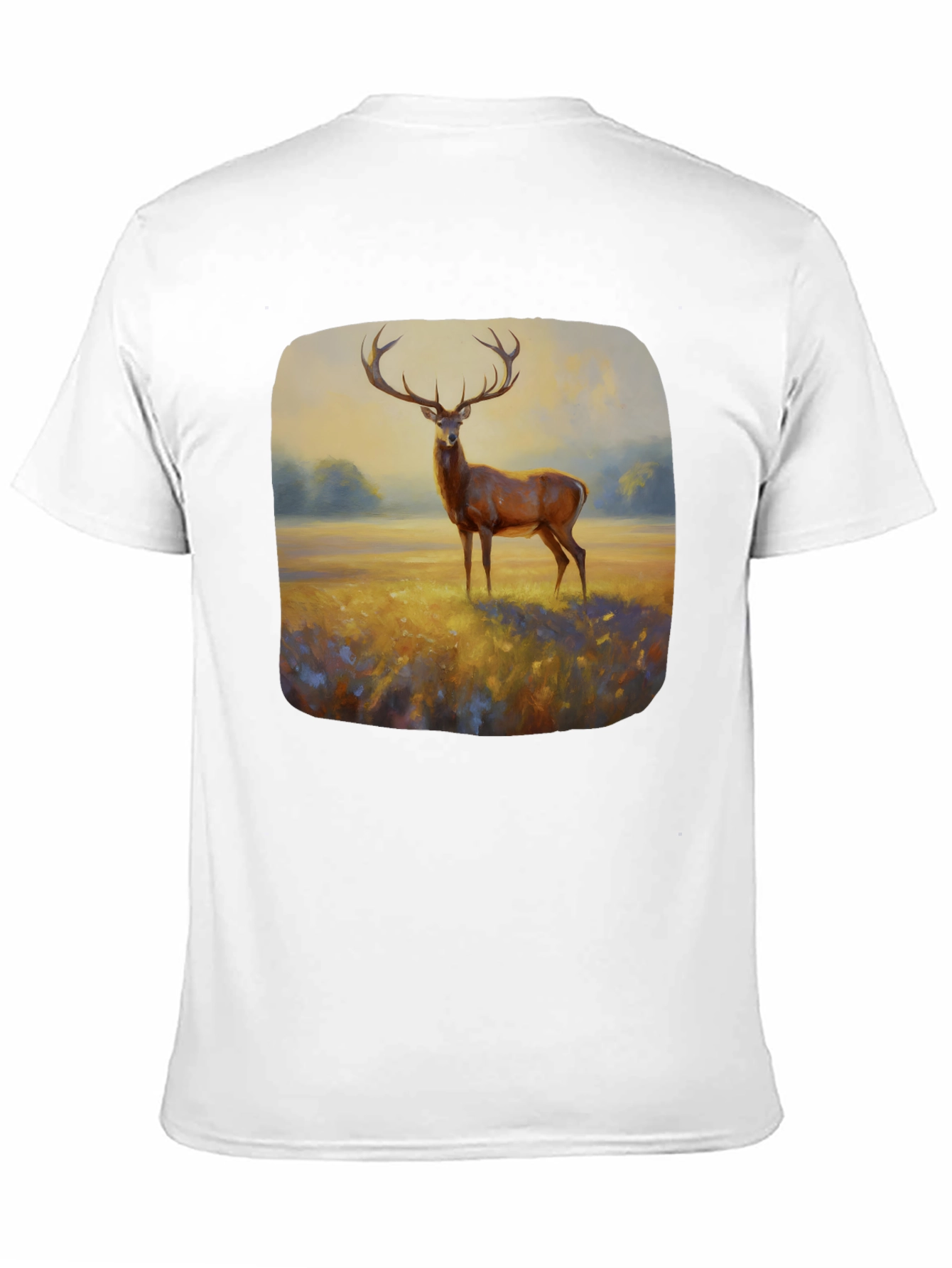 Deer Painting Graphic Tee - Nature Inspired Art Shirt