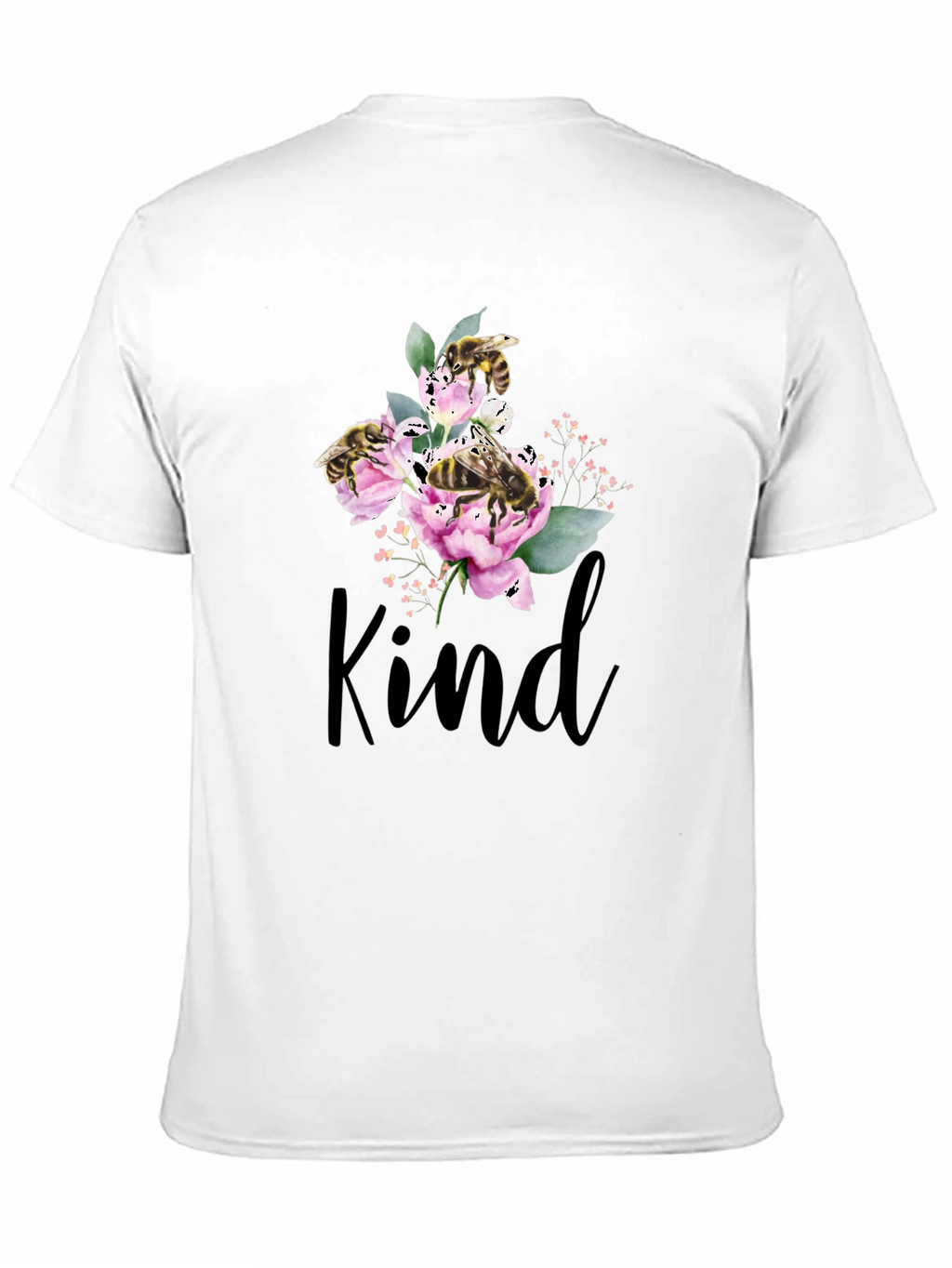 Kind Bee Flowers T-Shirt - Black