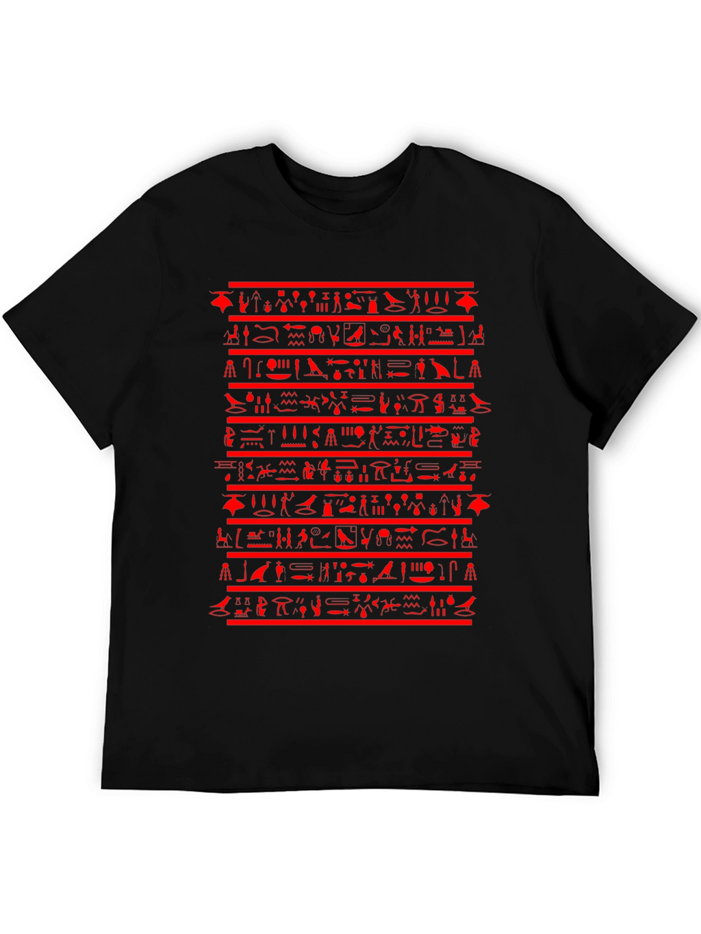 Egyptian Hieroglyphics Graphic Tee - Black