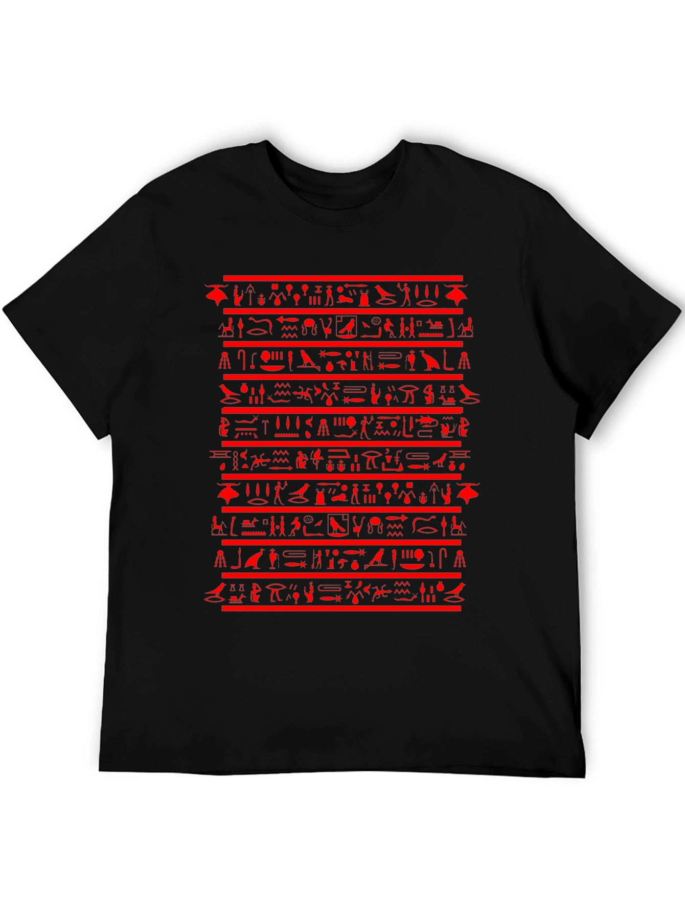 Egyptian Hieroglyphics Graphic Tee - Black