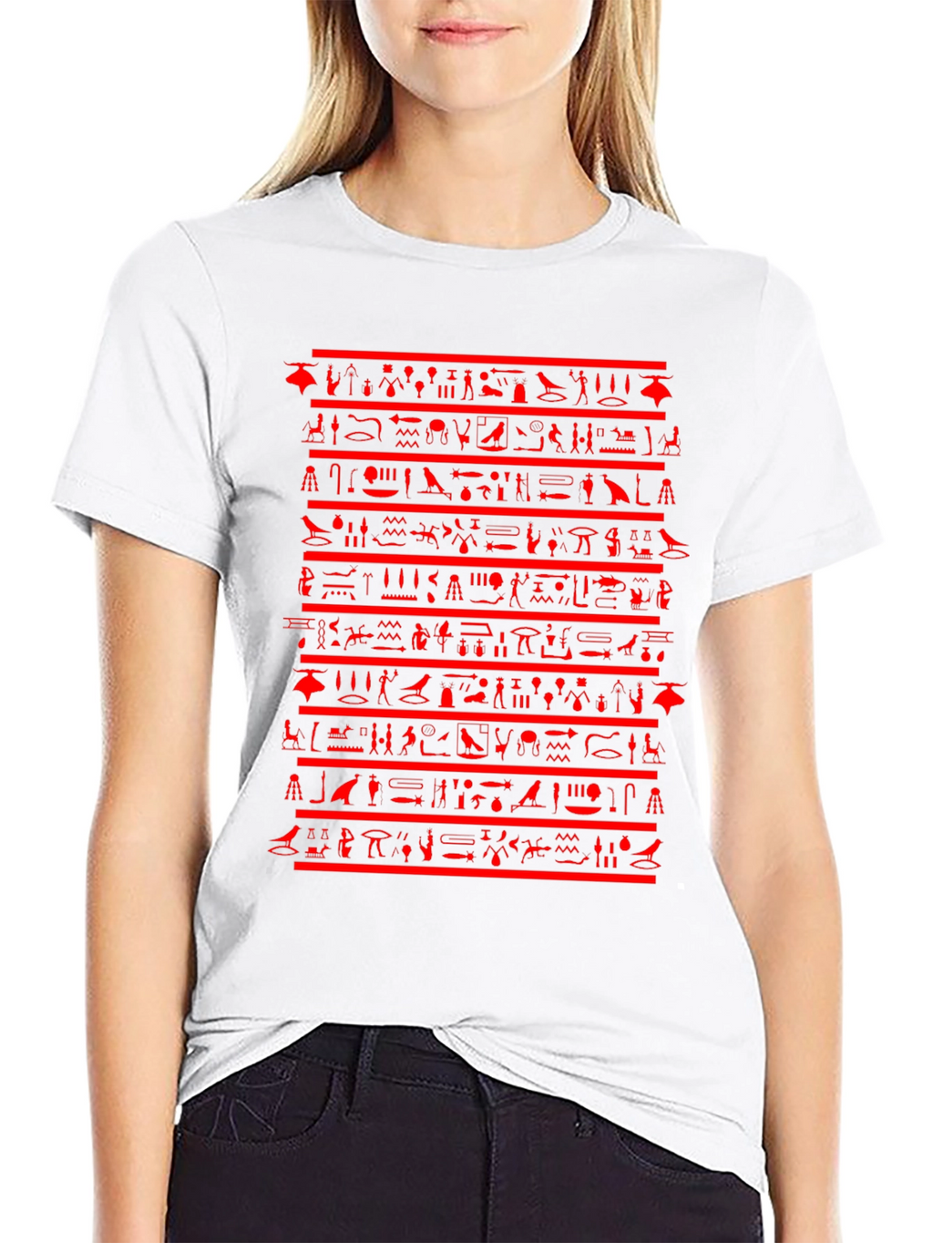 Egyptian Hieroglyphics Graphic Tee - Black