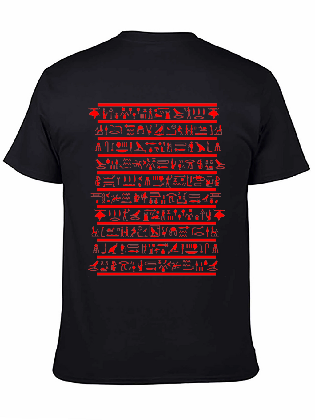Egyptian Hieroglyphics Graphic Tee - Black