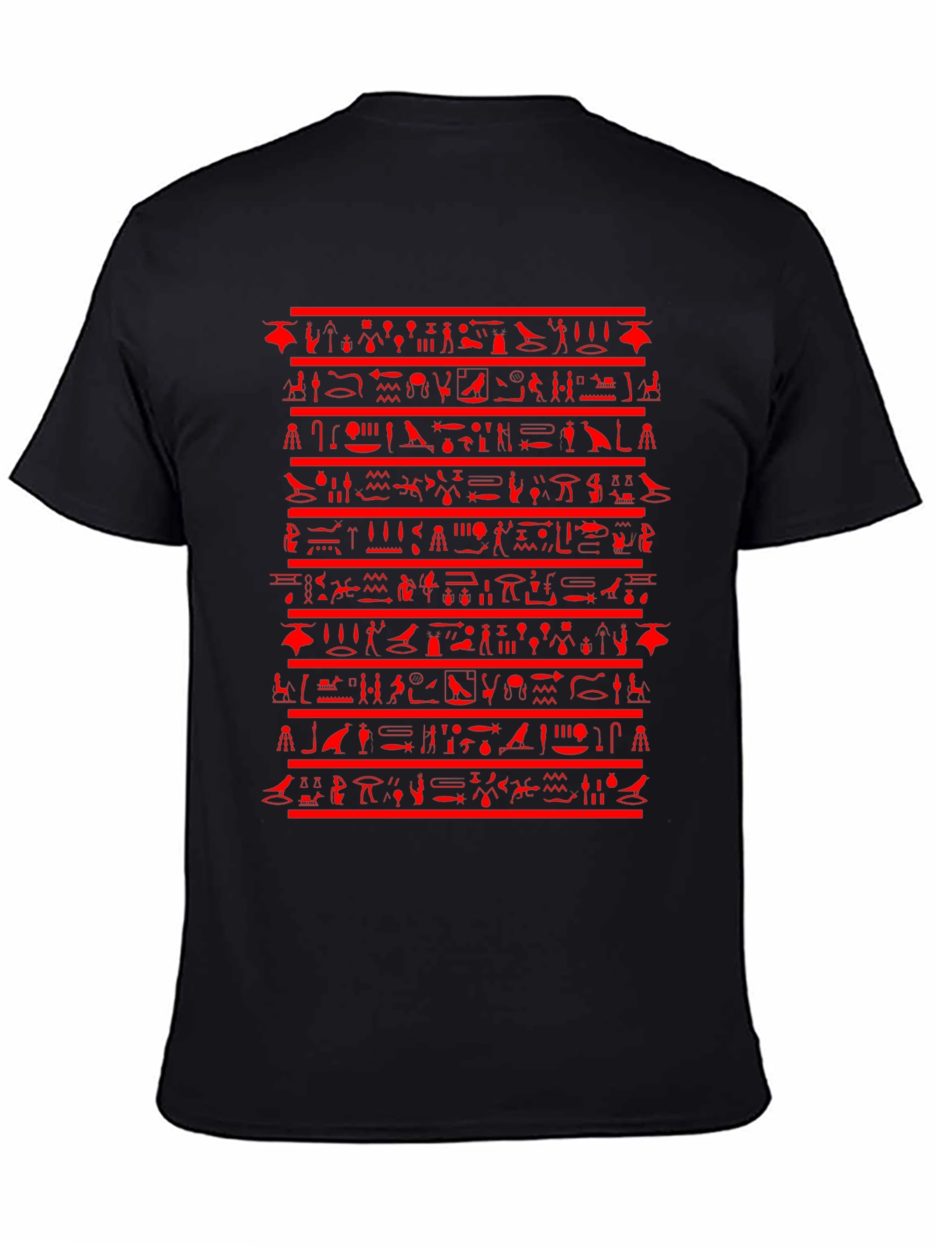 Egyptian Hieroglyphics Graphic Tee - Black