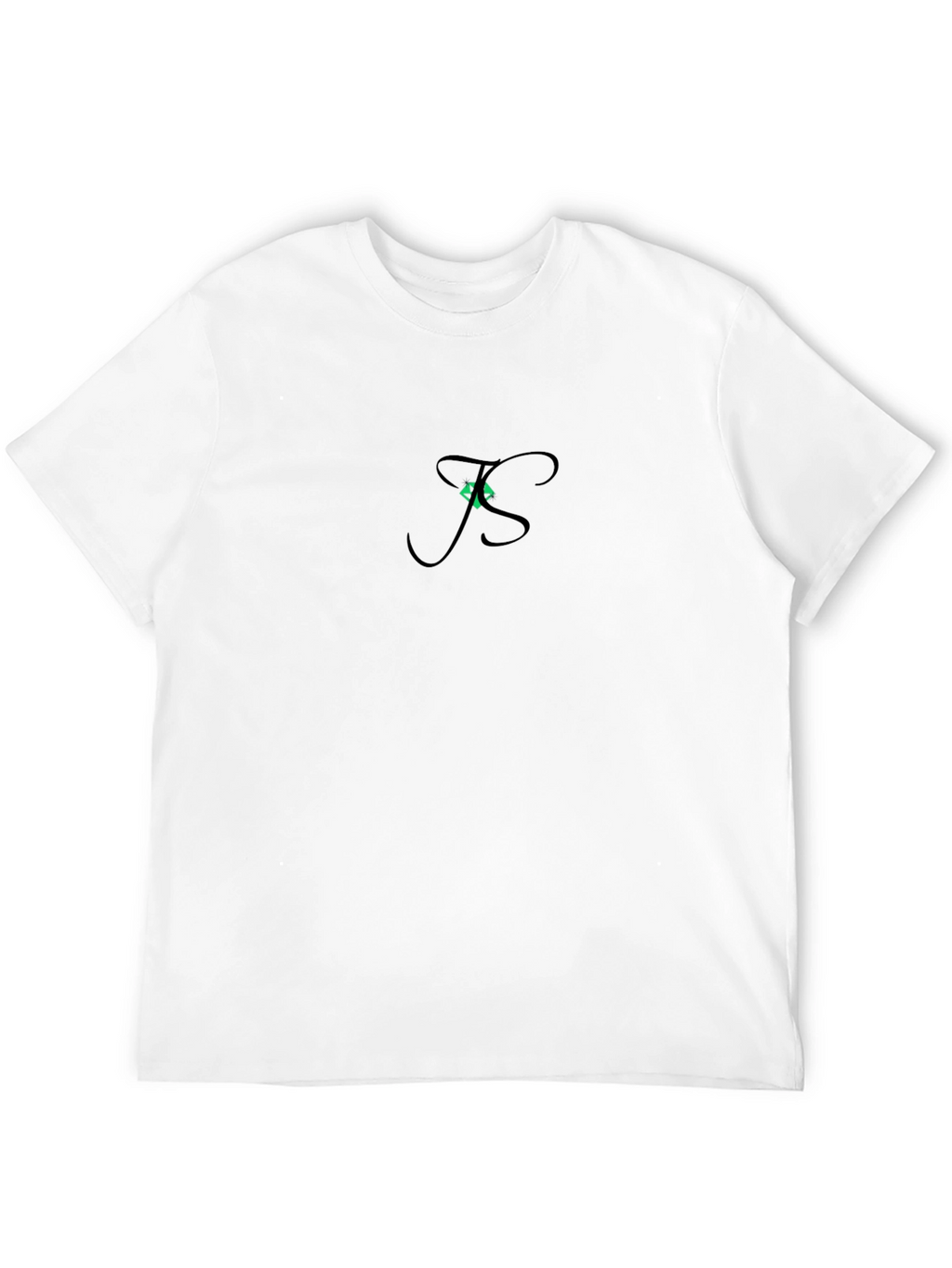 Stylish Black Tee with Green Design