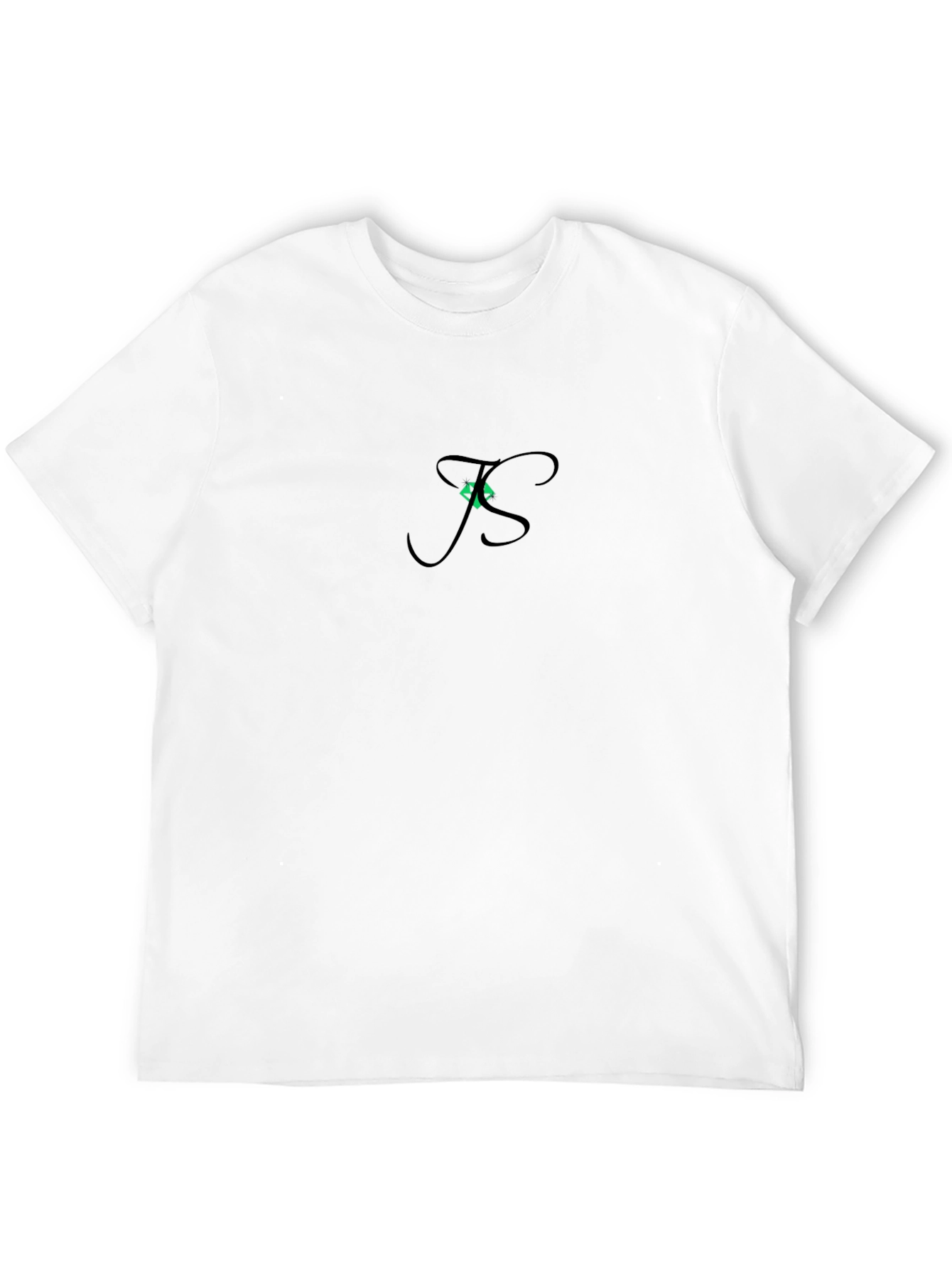 Stylish Black Tee with Green Design