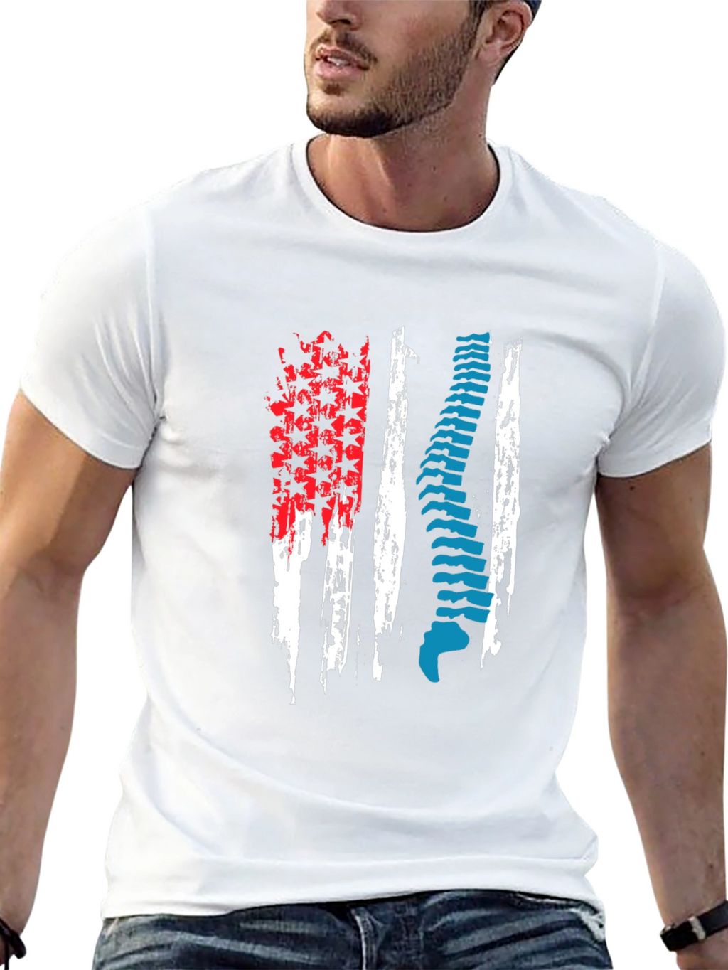 Chiropractor American Flag T-Shirt