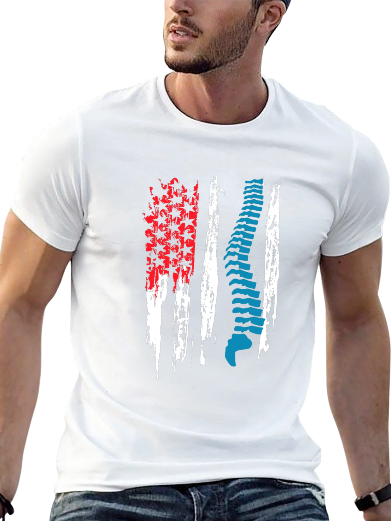 Chiropractor American Flag T-Shirt