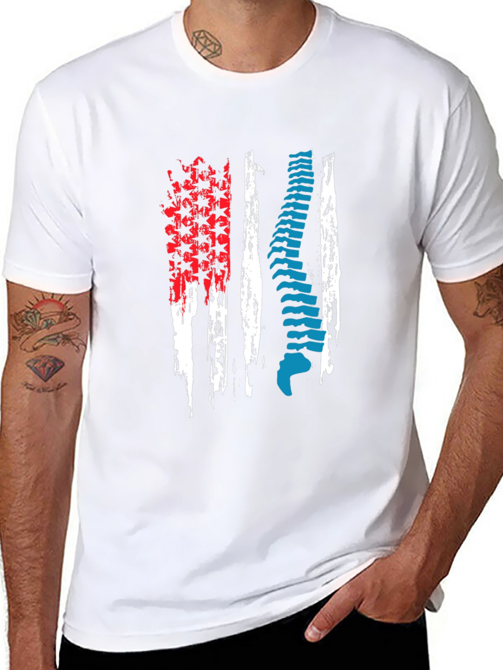 Chiropractor American Flag T-Shirt