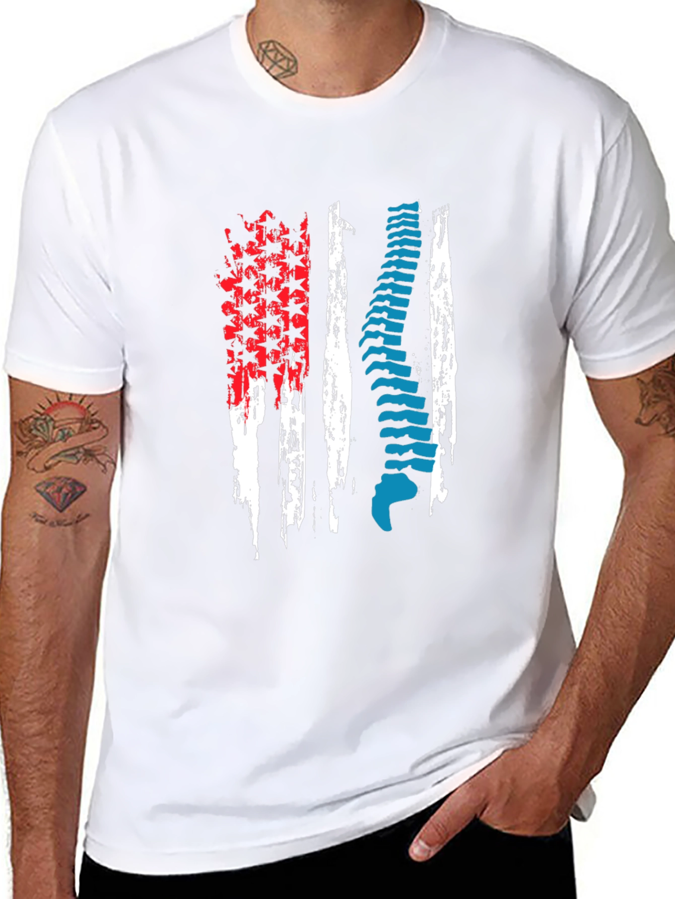Chiropractor American Flag T-Shirt