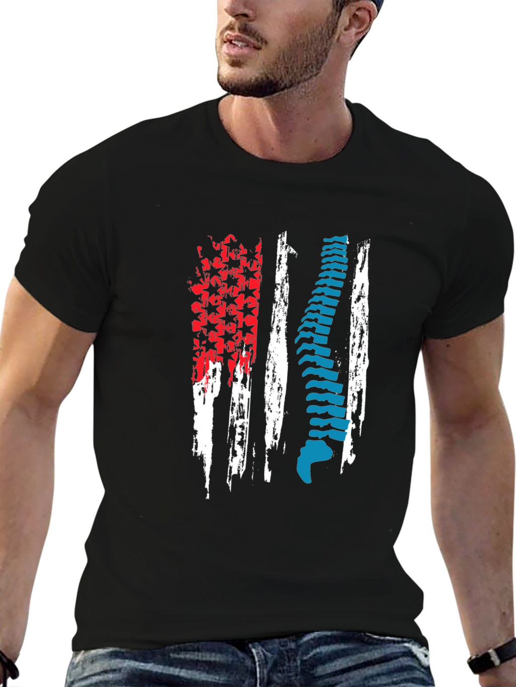 Chiropractor American Flag T-Shirt
