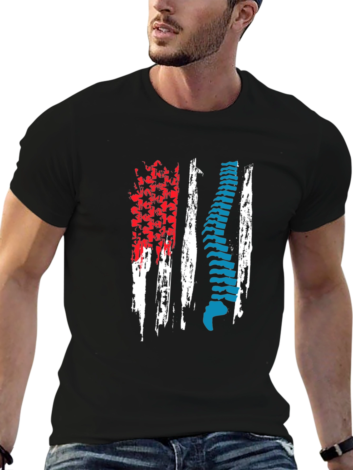 Chiropractor American Flag T-Shirt