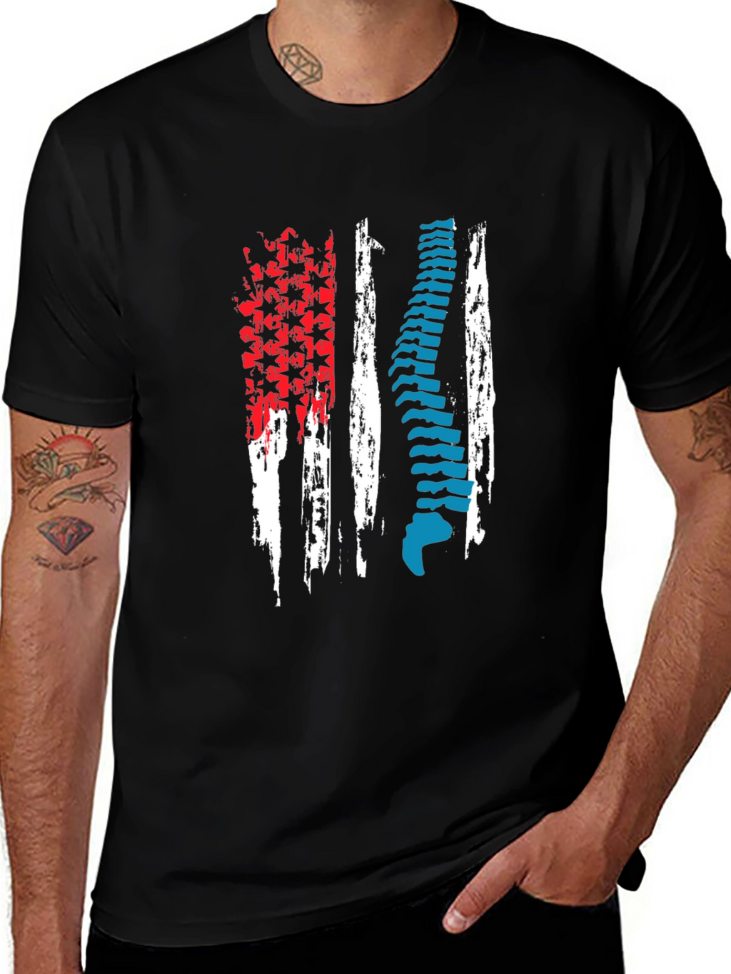Chiropractor American Flag T-Shirt
