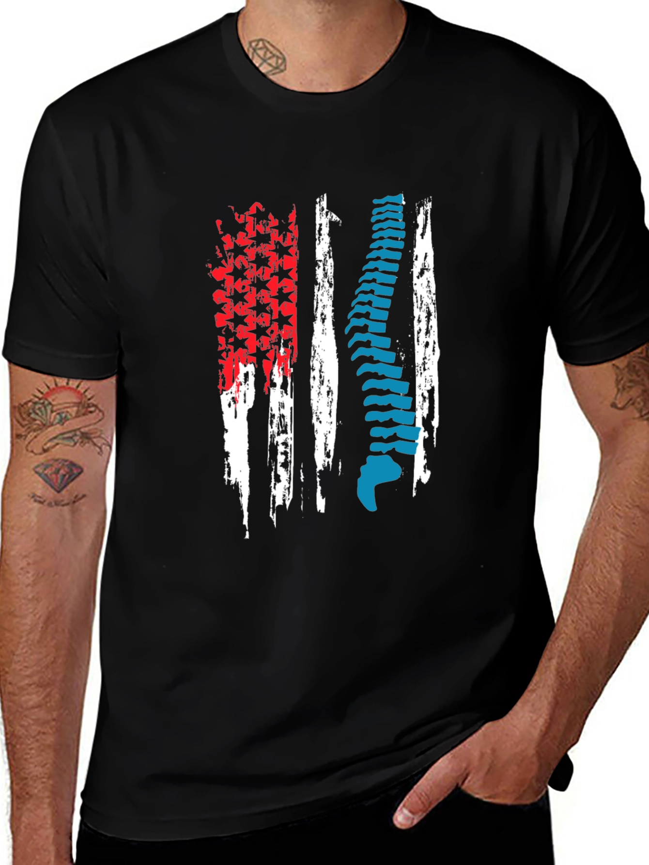 Chiropractor American Flag T-Shirt