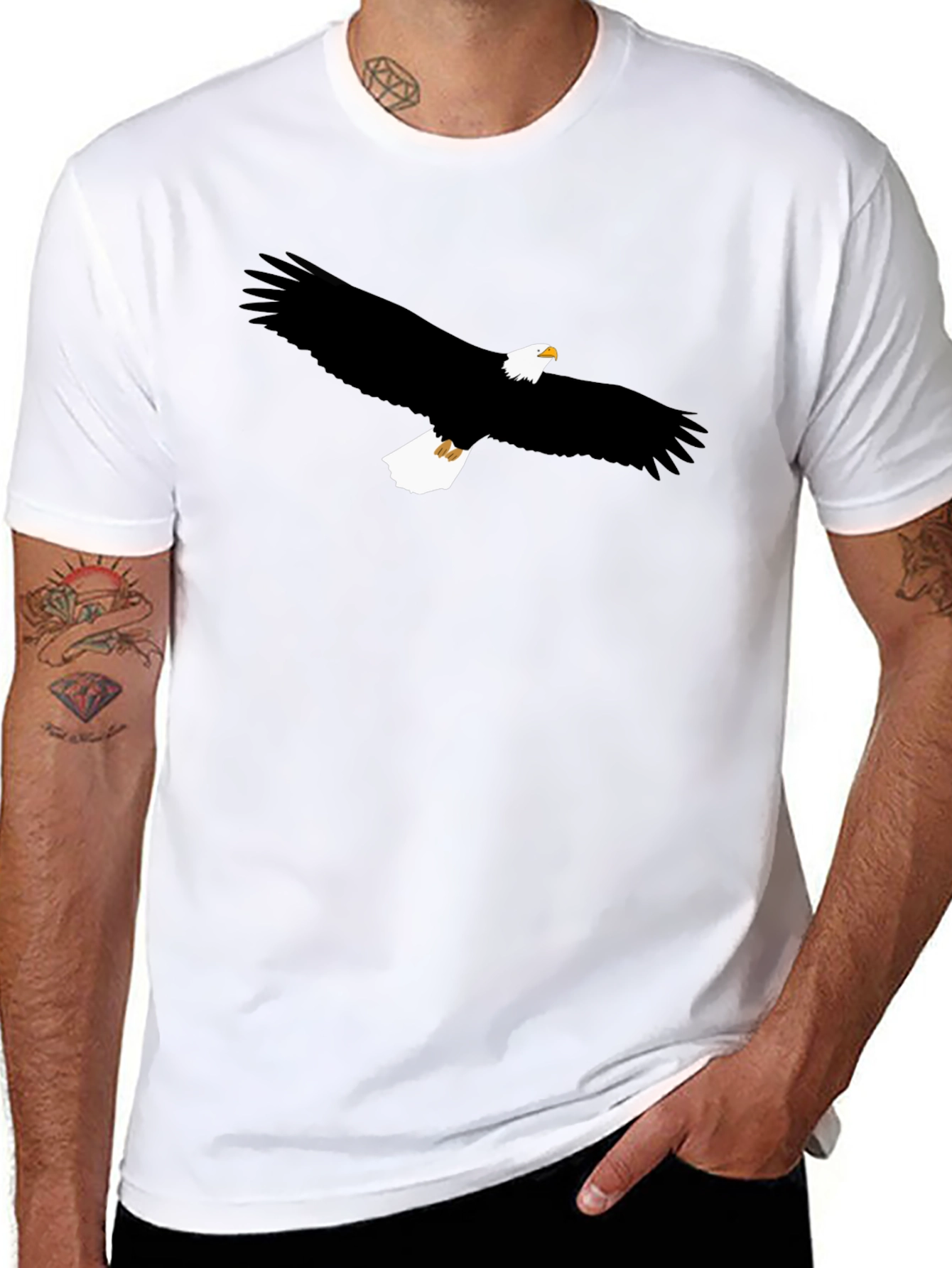 Eagle Graphic T-Shirt - Mens Black Tee
