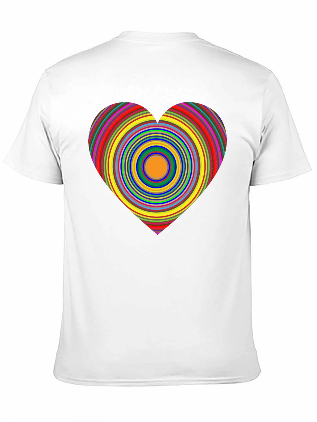 Rainbow Heart Graphic Black Tee