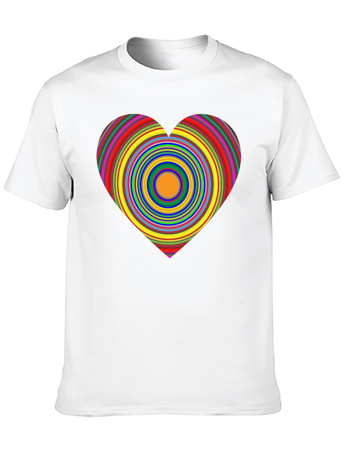 Rainbow Heart Graphic Black Tee