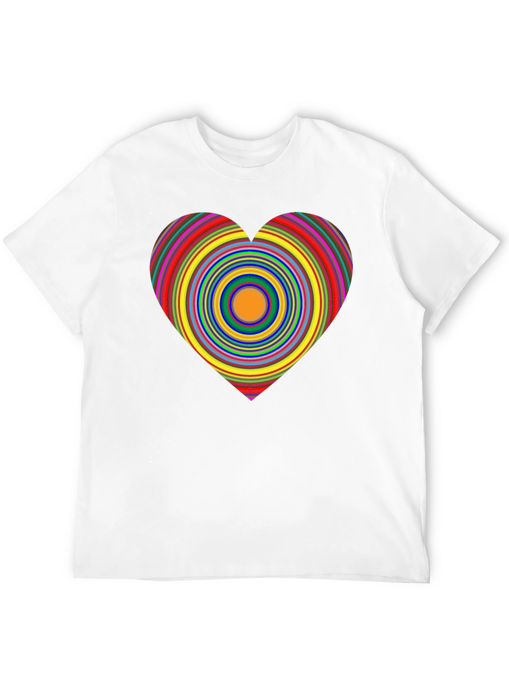 Rainbow Heart Graphic Black Tee