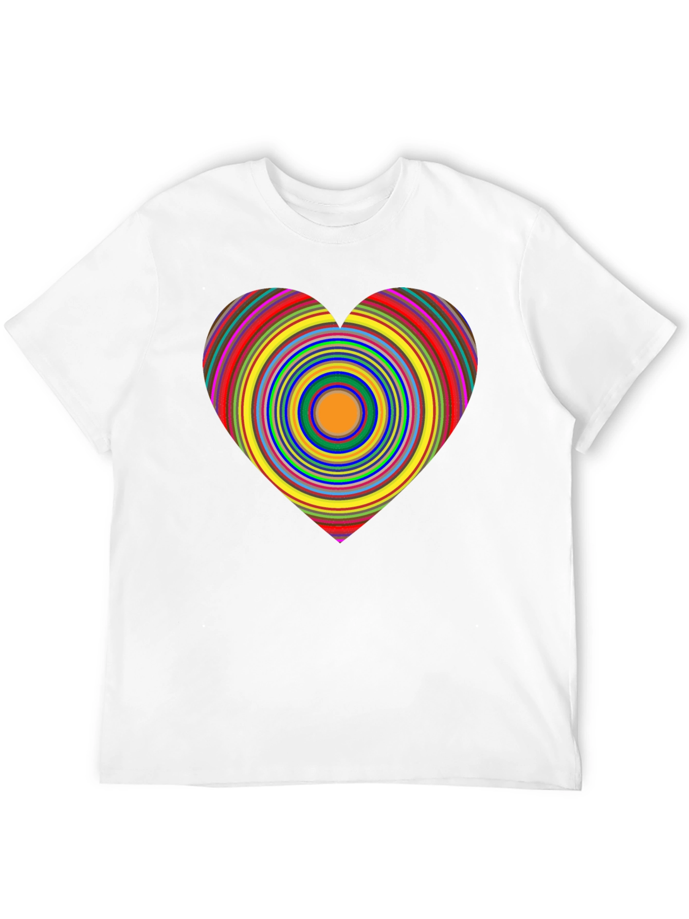 Rainbow Heart Graphic Black Tee