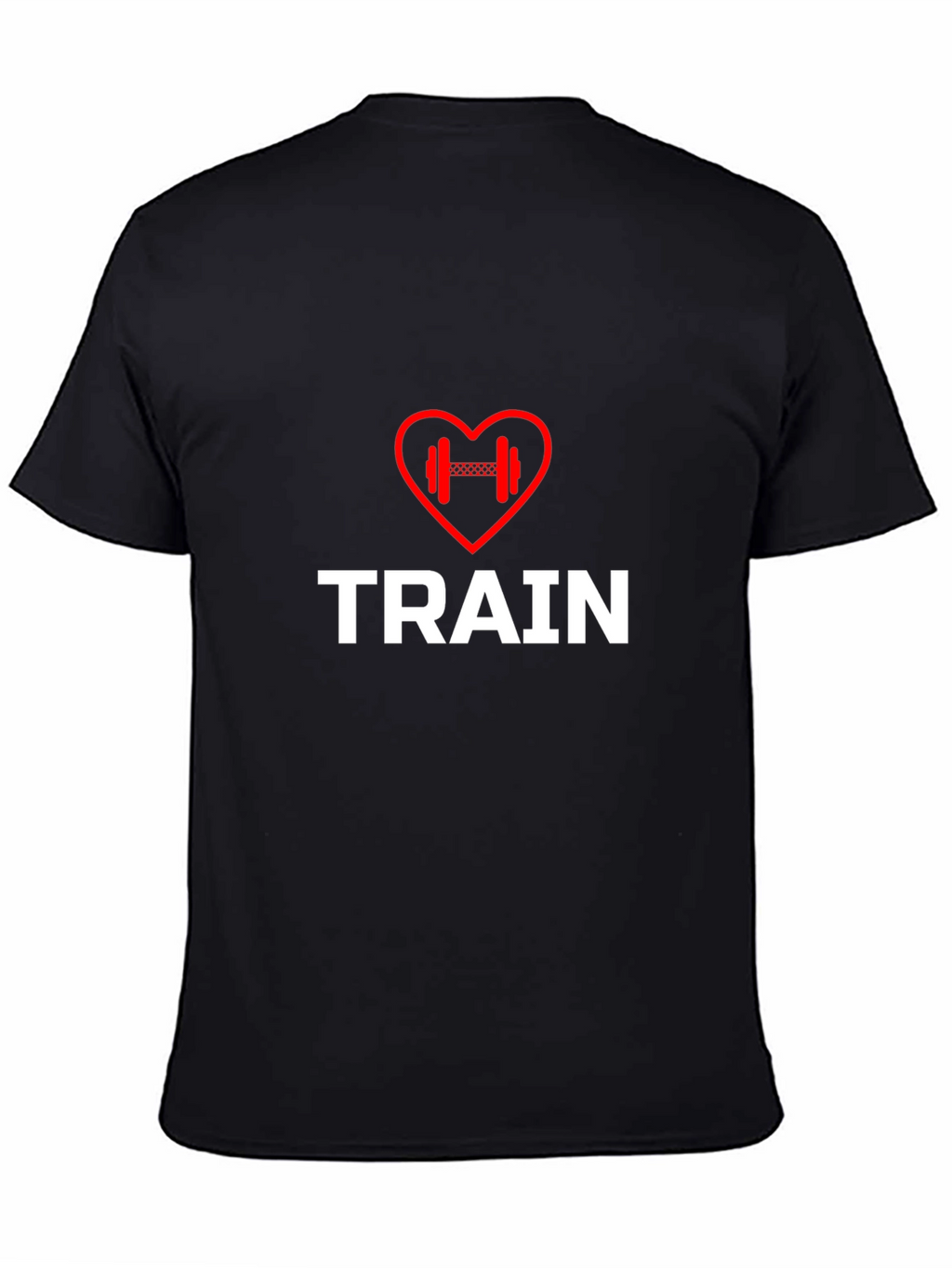 Train Heart Dumbbell T-Shirt - Workout Motivation