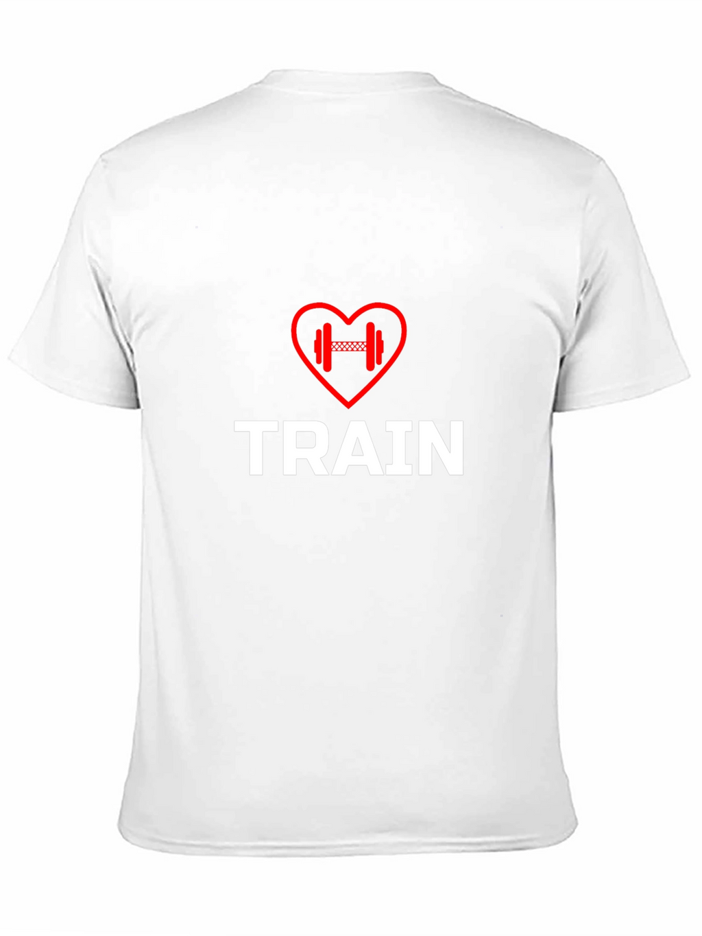 Train Heart Dumbbell T-Shirt - Workout Motivation