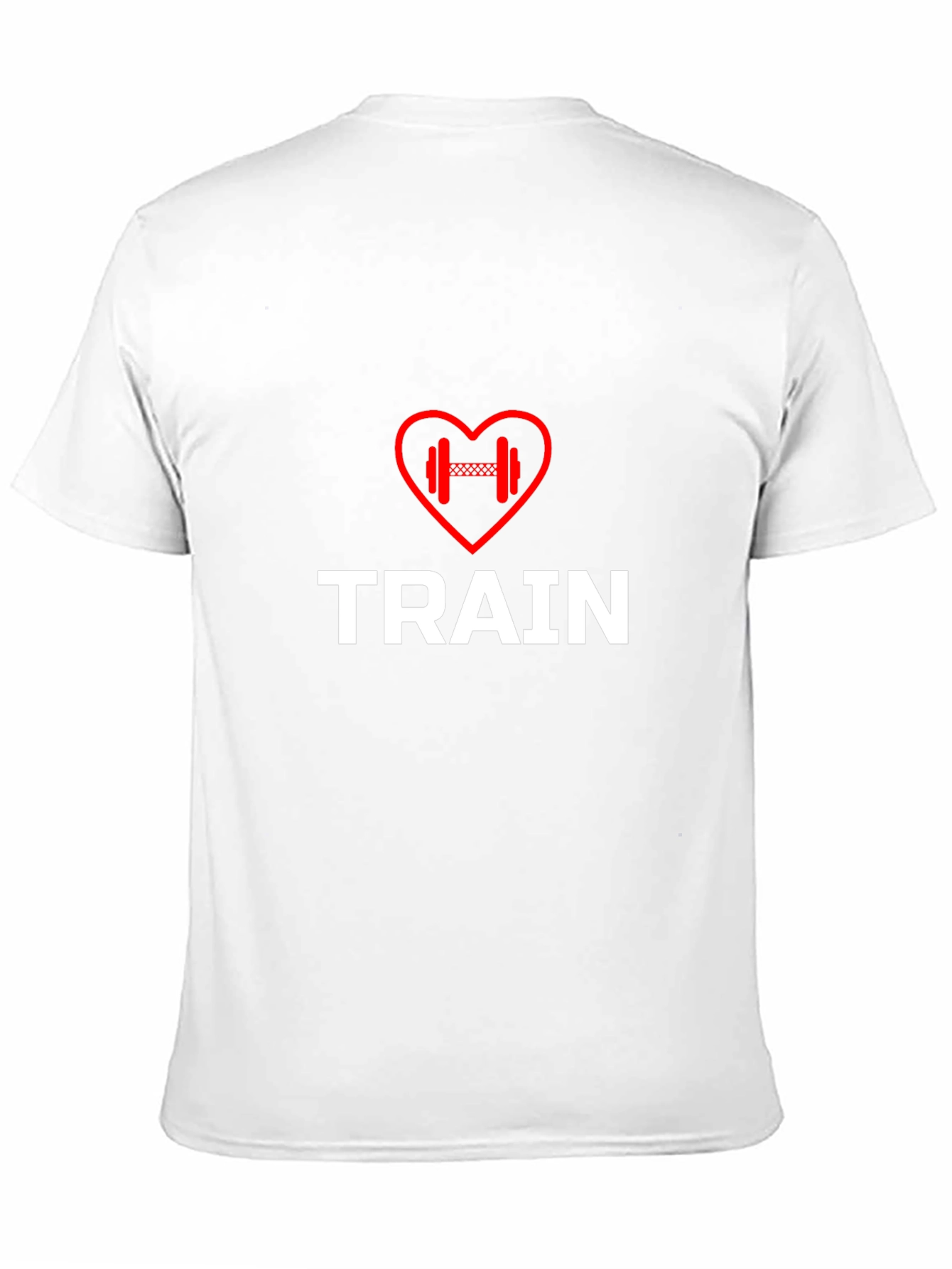 Train Heart Dumbbell T-Shirt - Workout Motivation